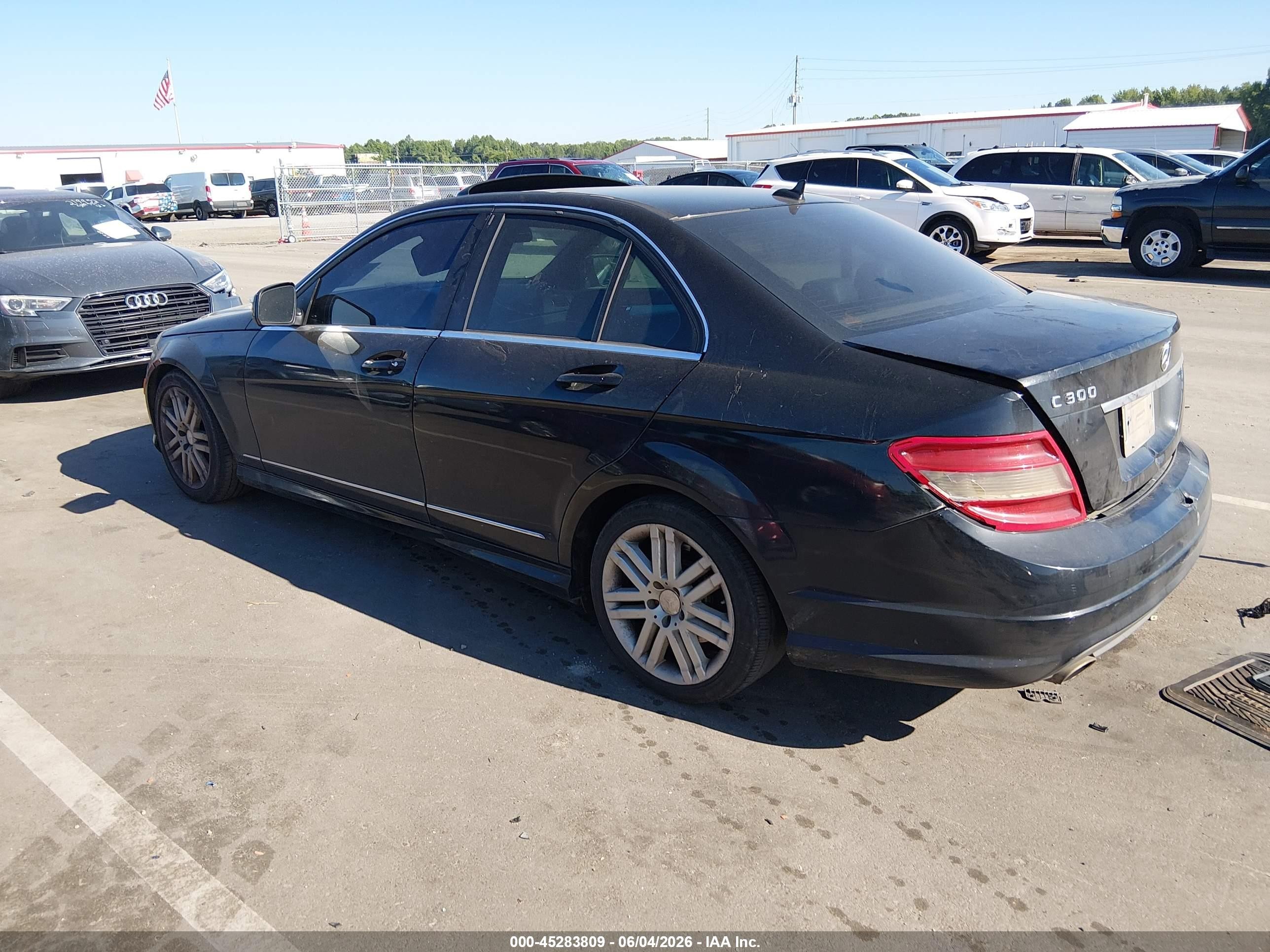 2008 Mercedes-benz C 300 Luxury/sport Black vin: WDDGF54X58F089449