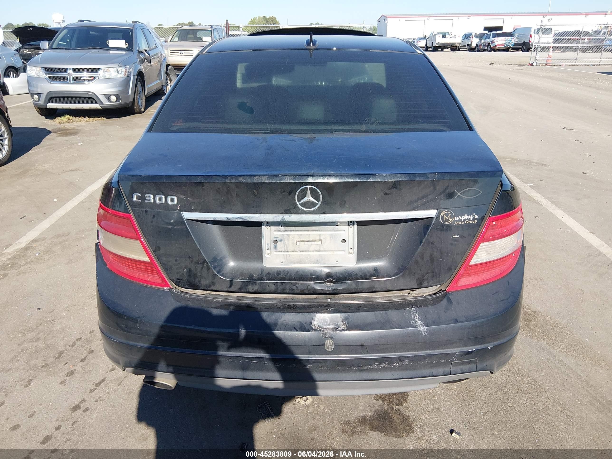 2008 Mercedes-benz C 300 Luxury/sport Black vin: WDDGF54X58F089449