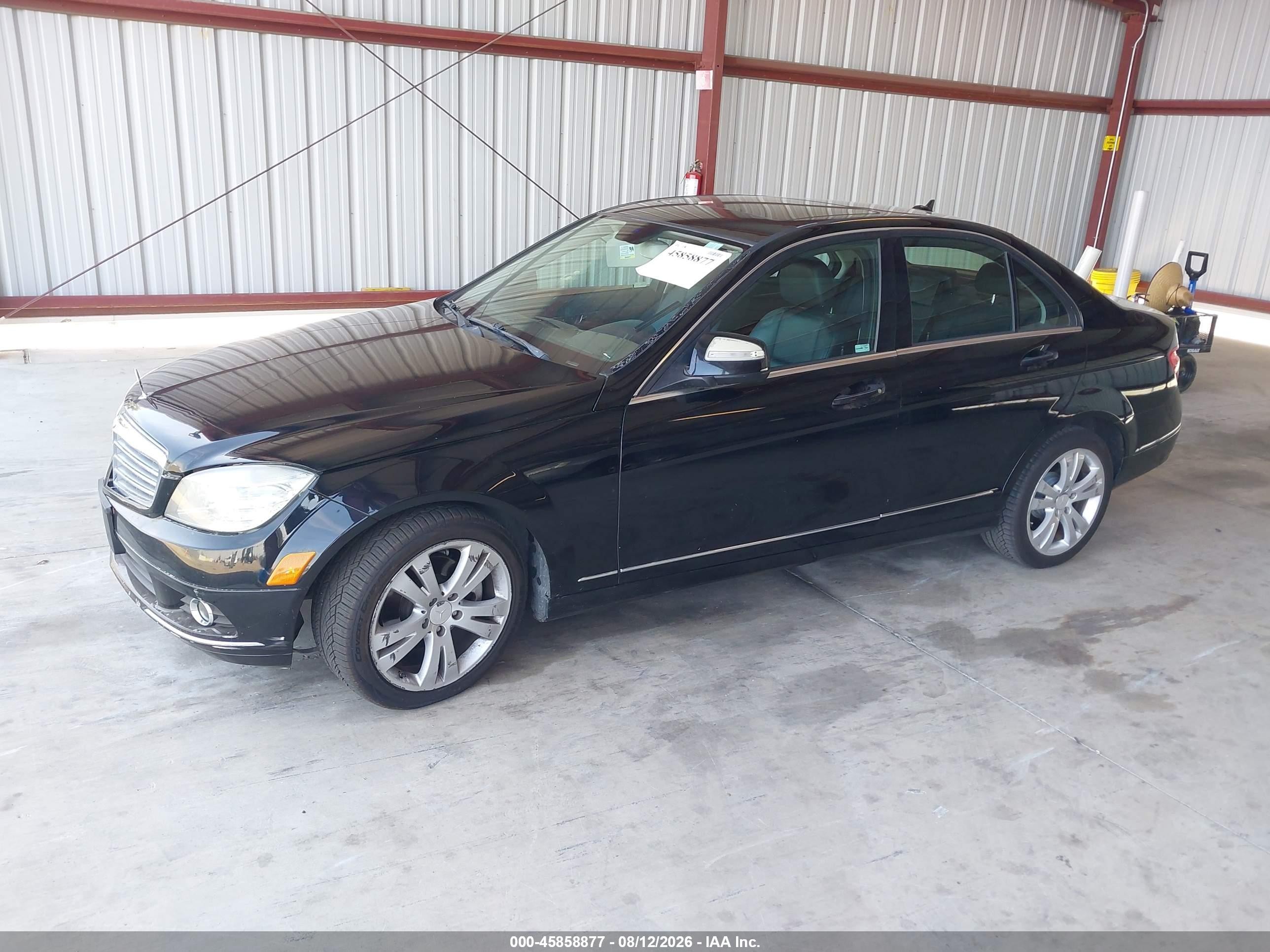 2008 Mercedes-benz C 300 Luxury/sport Black vin: WDDGF54X58R030142