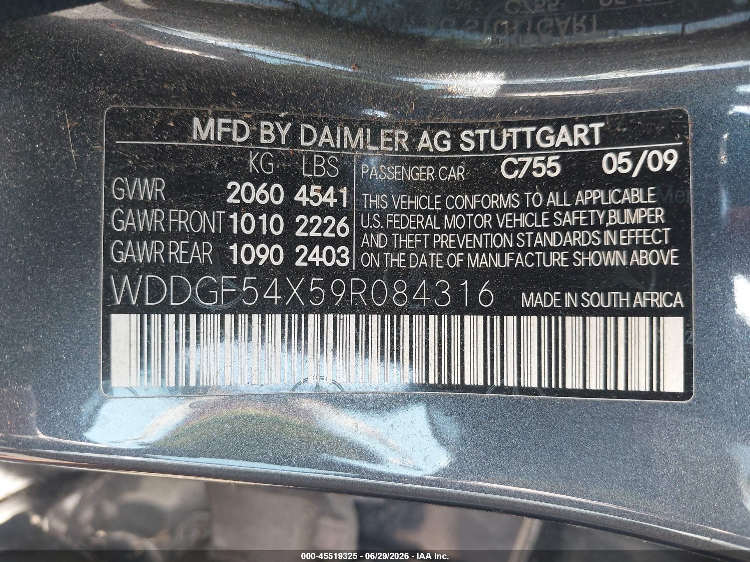 2009 Mercedes-benz C 300 Luxury/sport Gray vin: WDDGF54X59R084316