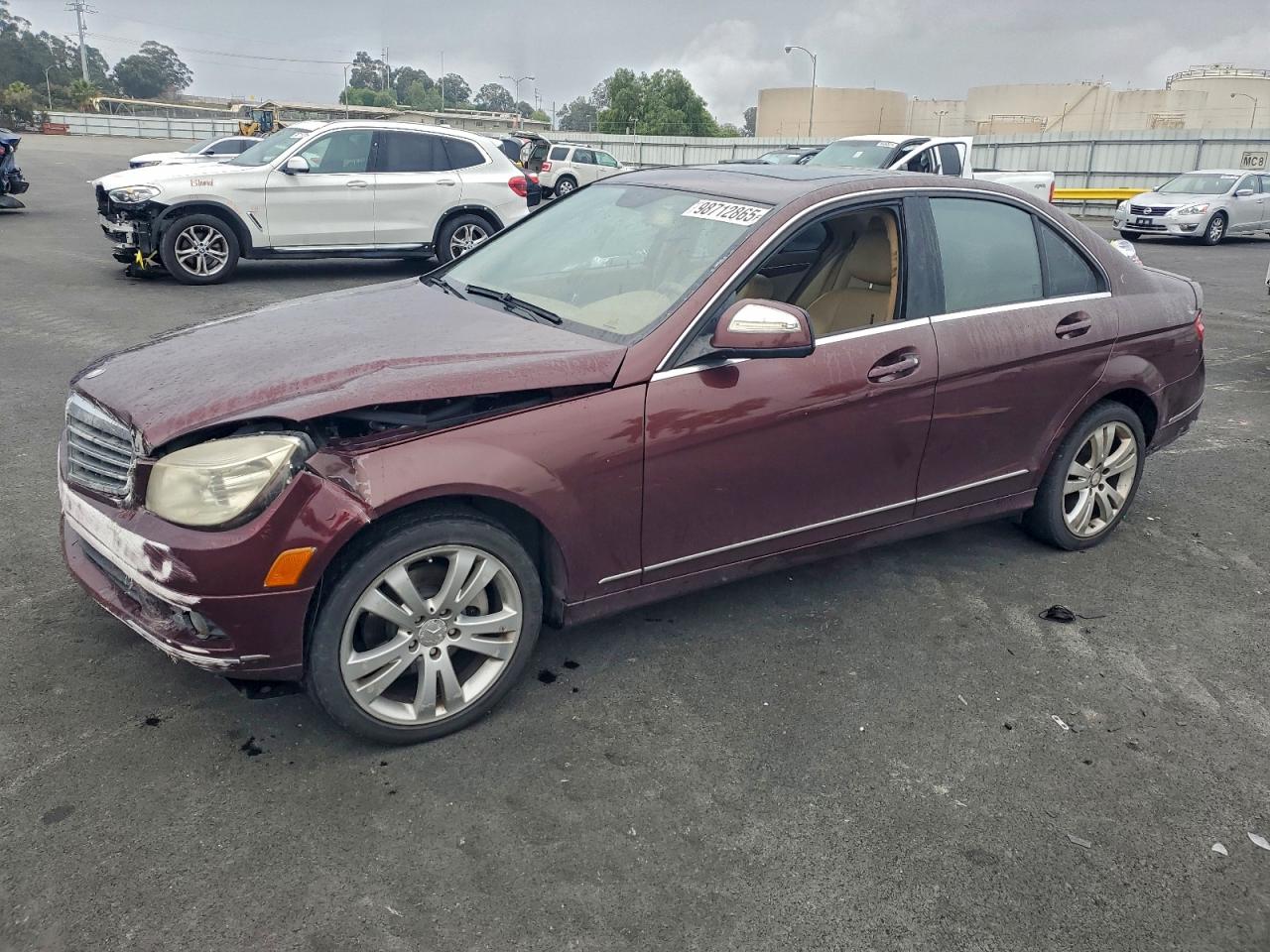 2008 Mercedes-benz C 300 Burgundy vin: WDDGF54X68F082672