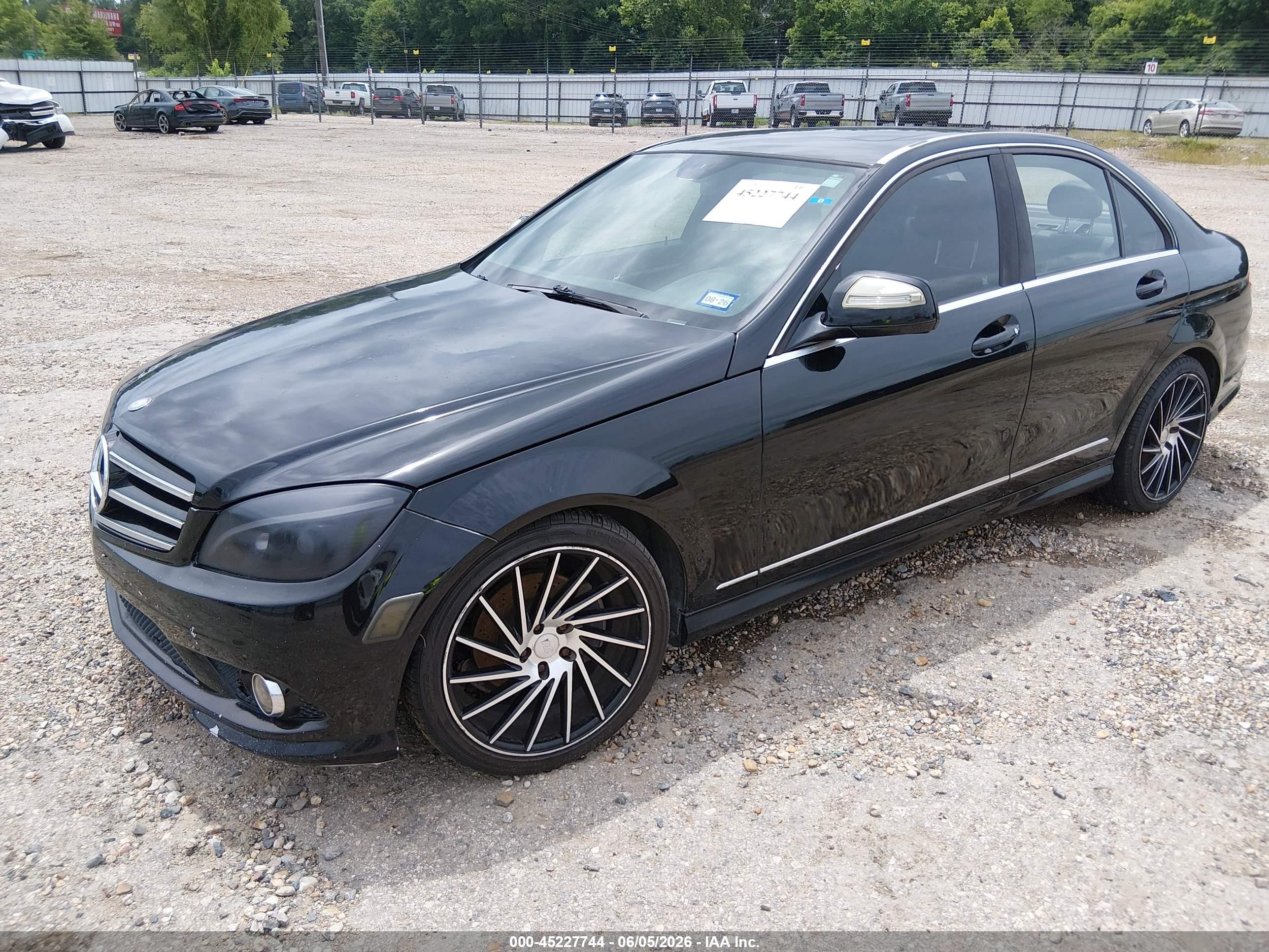 2009 Mercedes-benz C 300 Sport Black vin: WDDGF54X69F219613