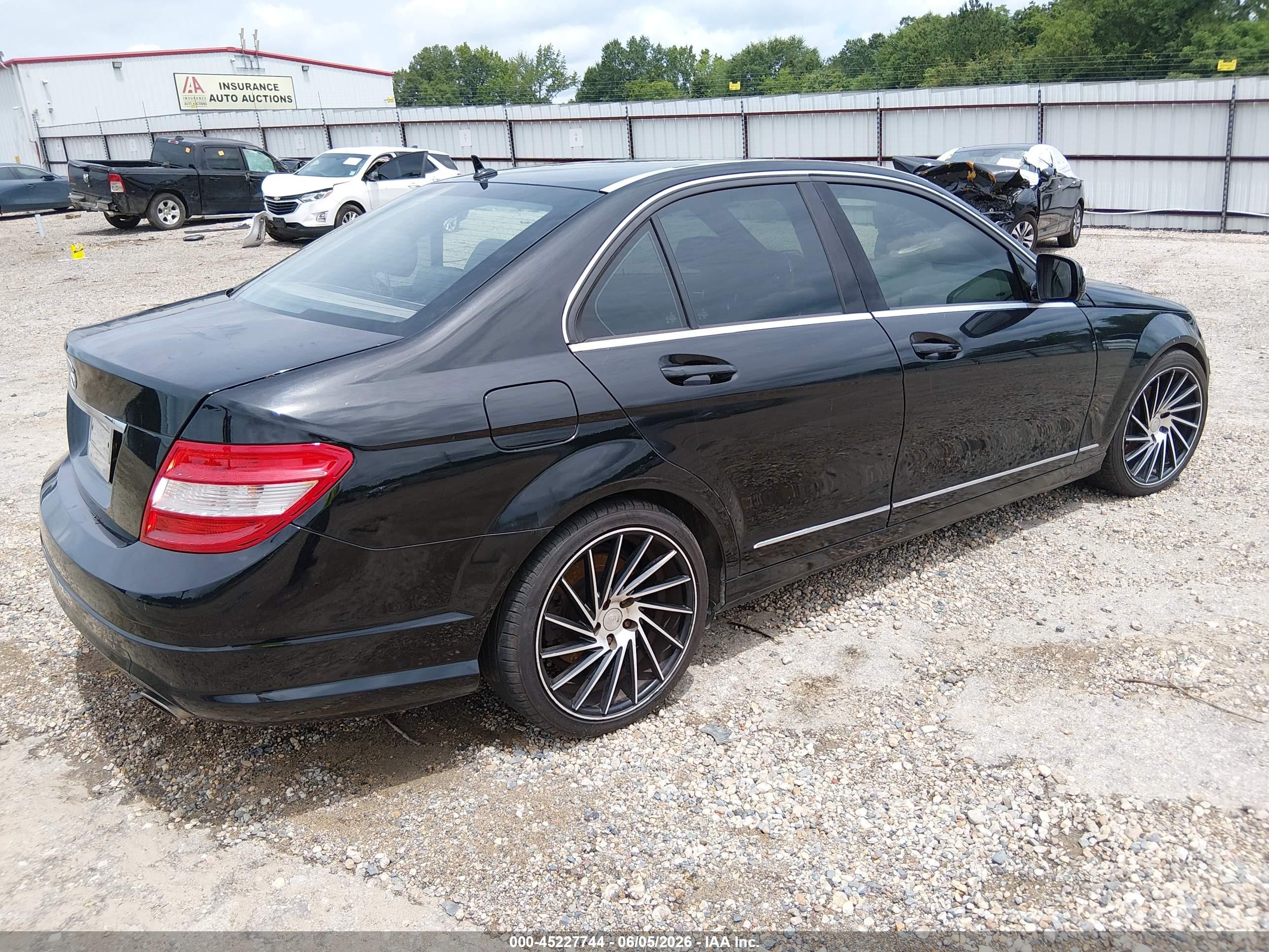 2009 Mercedes-benz C 300 Sport Black vin: WDDGF54X69F219613
