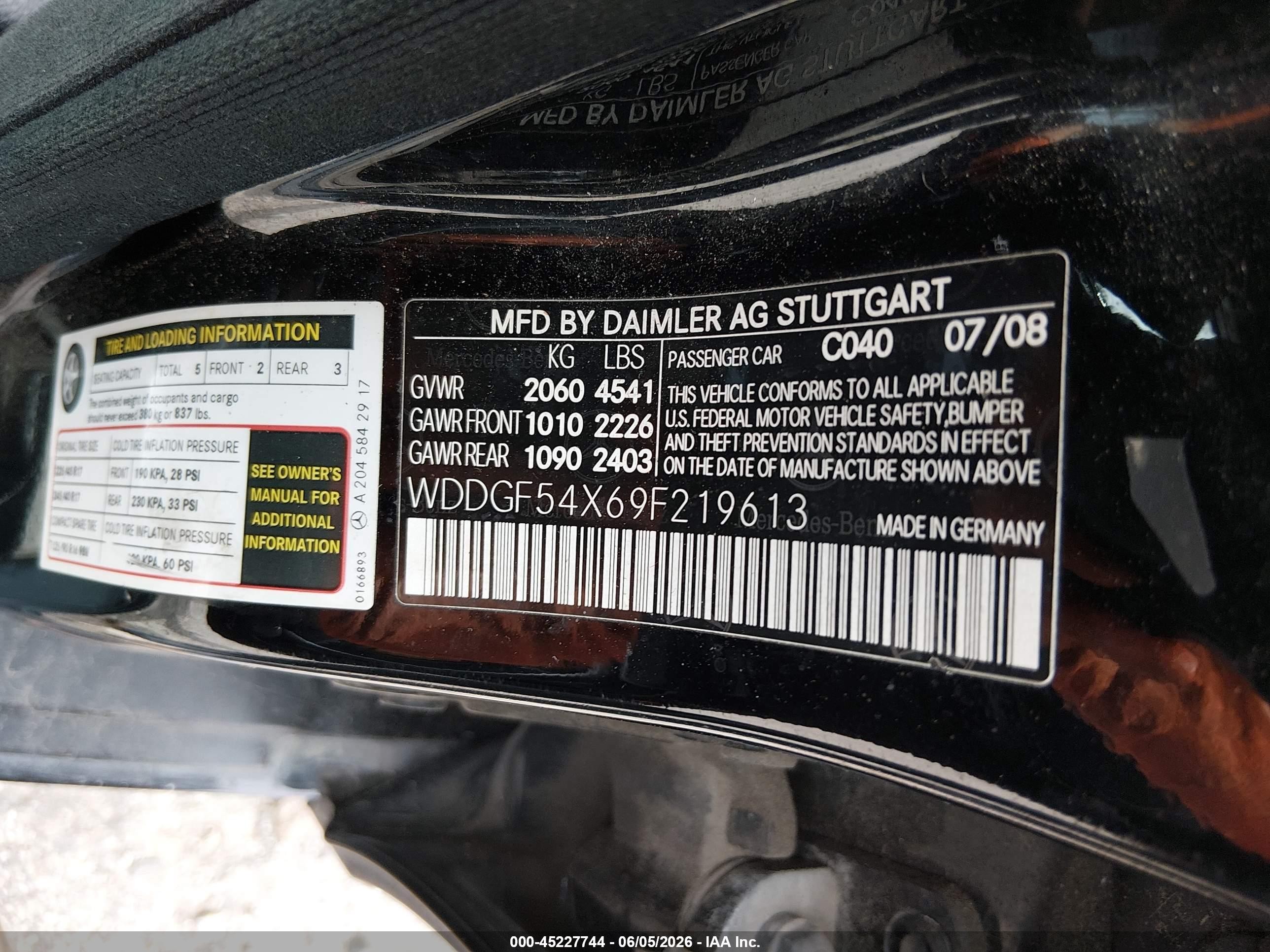 2009 Mercedes-benz C 300 Sport Black vin: WDDGF54X69F219613