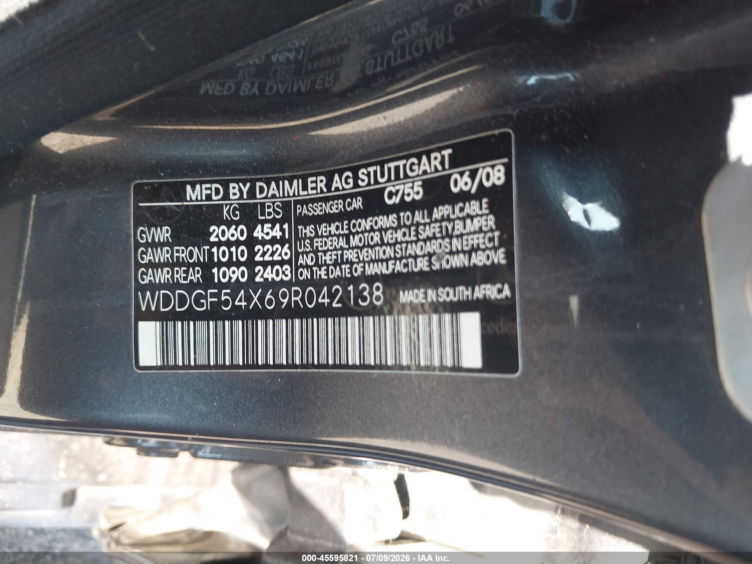 2009 Mercedes-benz C 300 Sport Gray vin: WDDGF54X69R042138