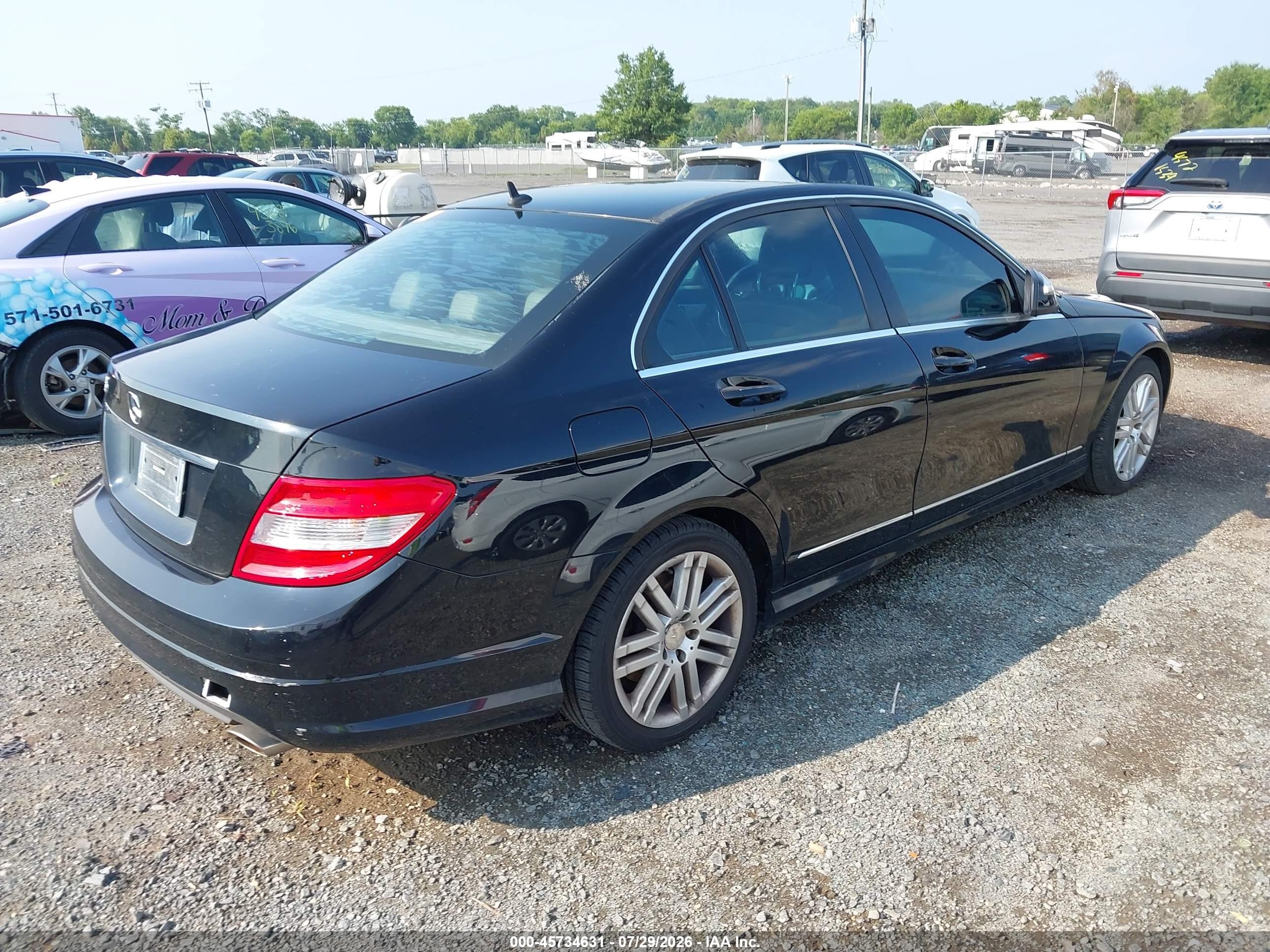 2008 Mercedes-benz C 300 Luxury/sport Black vin: WDDGF54X78F113119