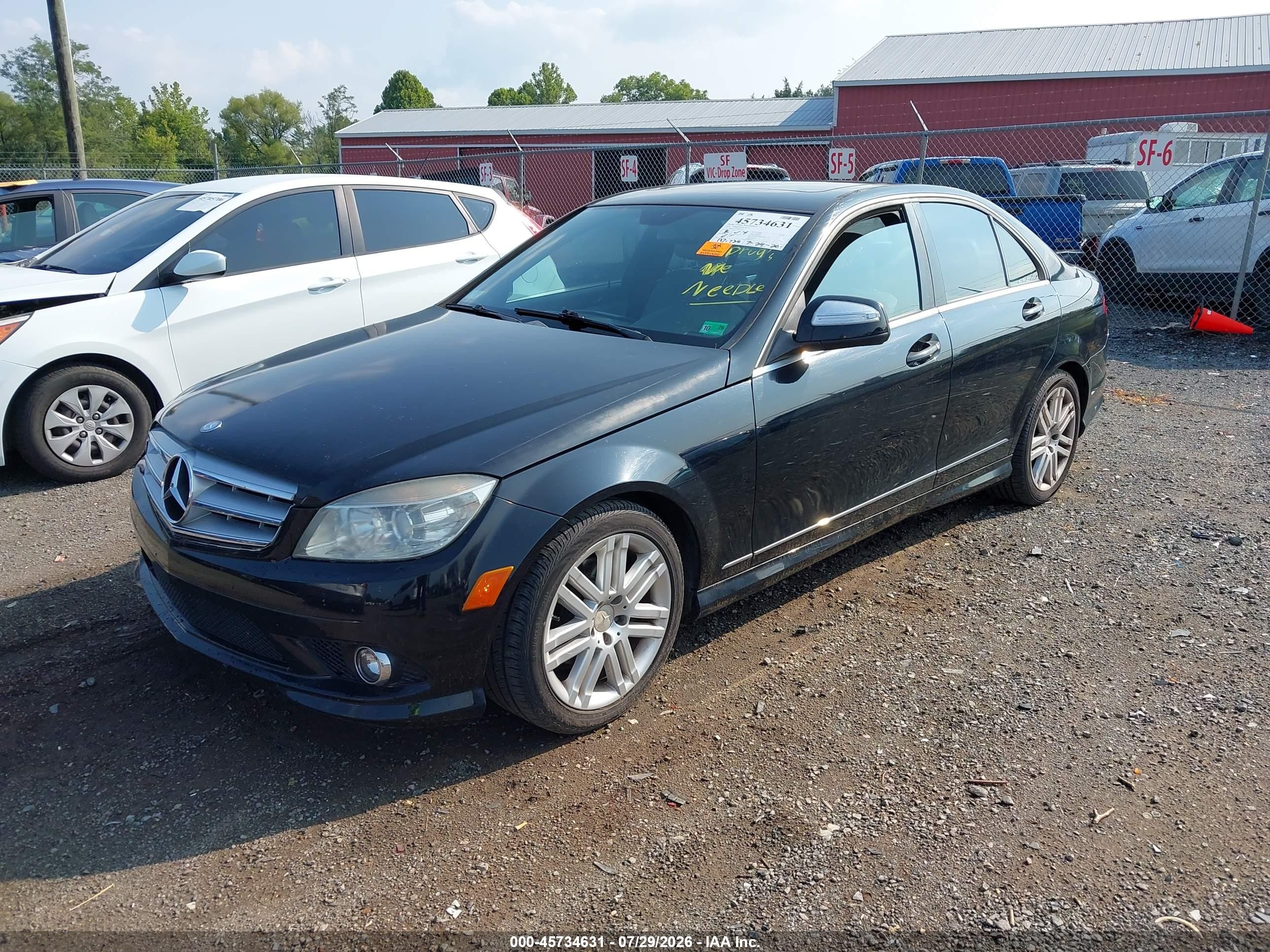 2008 Mercedes-benz C 300 Luxury/sport Black vin: WDDGF54X78F113119