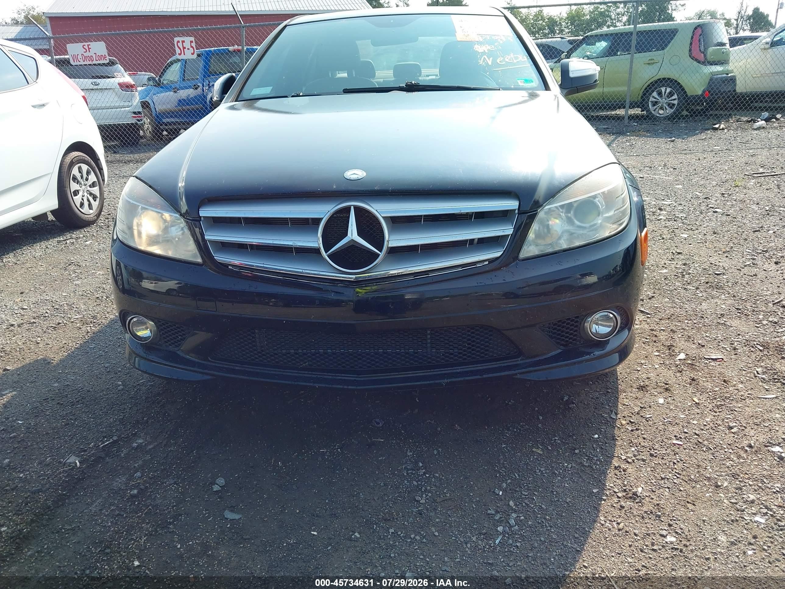 2008 Mercedes-benz C 300 Luxury/sport Black vin: WDDGF54X78F113119
