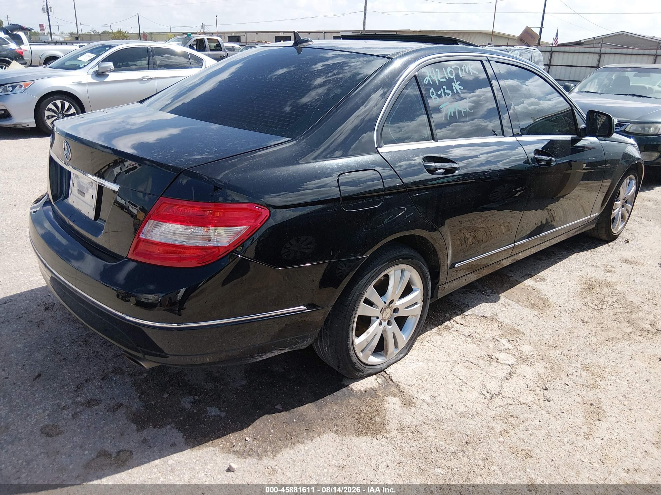 2009 Mercedes-benz C 300 Luxury/sport Черный vin: WDDGF54X79F242107