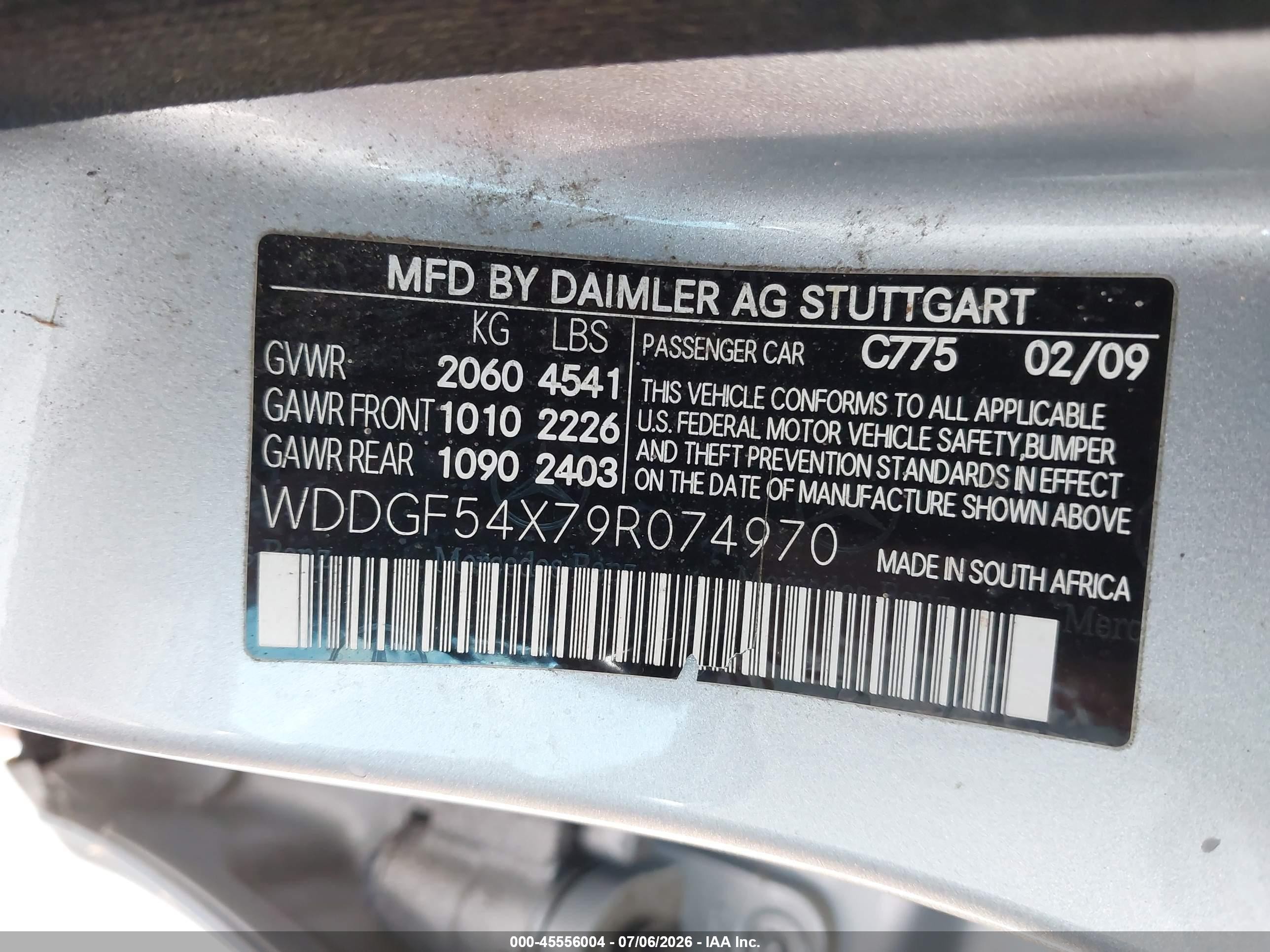 2009 Mercedes-benz C 300 Sport Silver vin: WDDGF54X79R074970