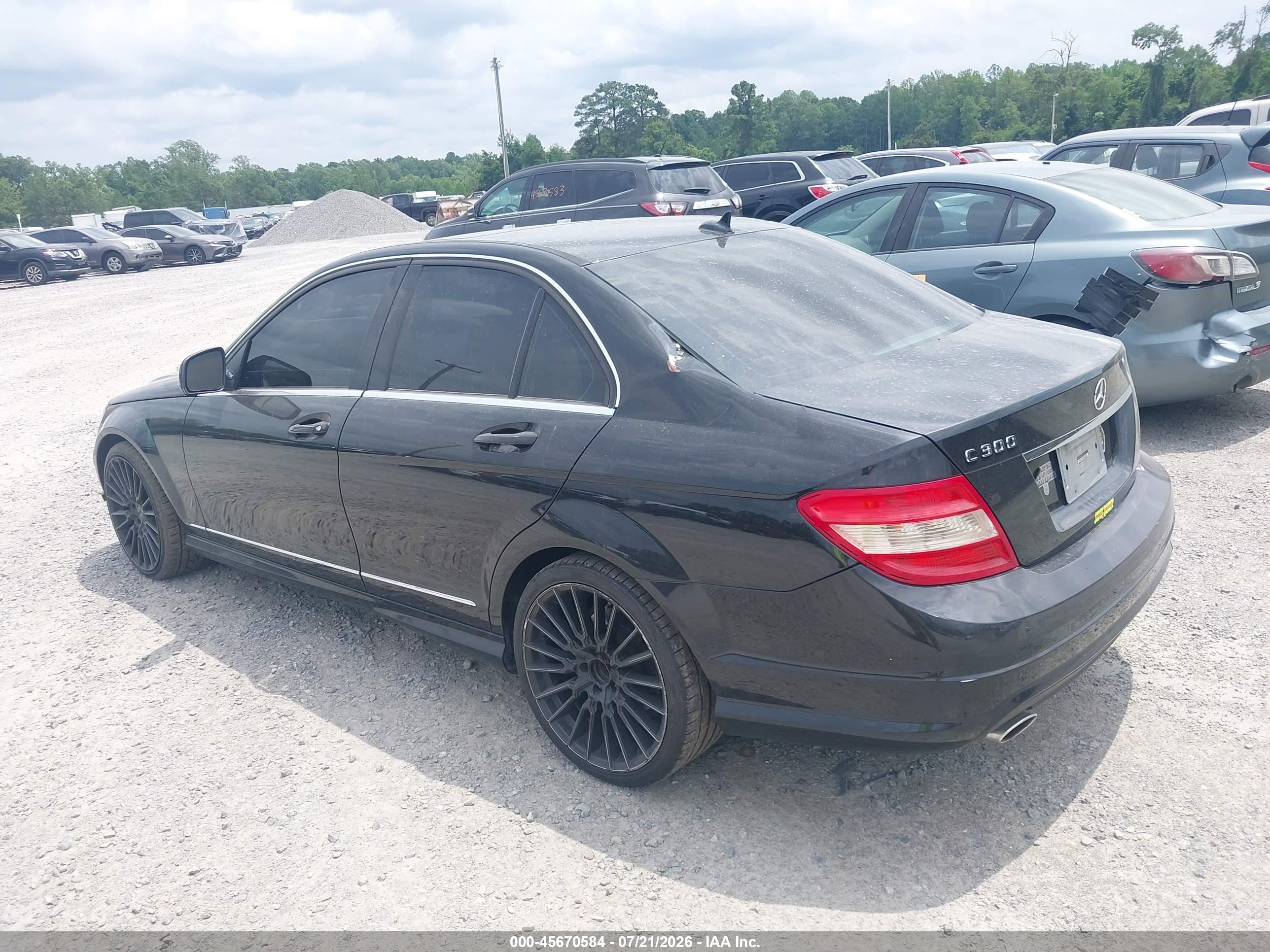 2008 Mercedes-benz C 300 Luxury/sport Black vin: WDDGF54X88F097013