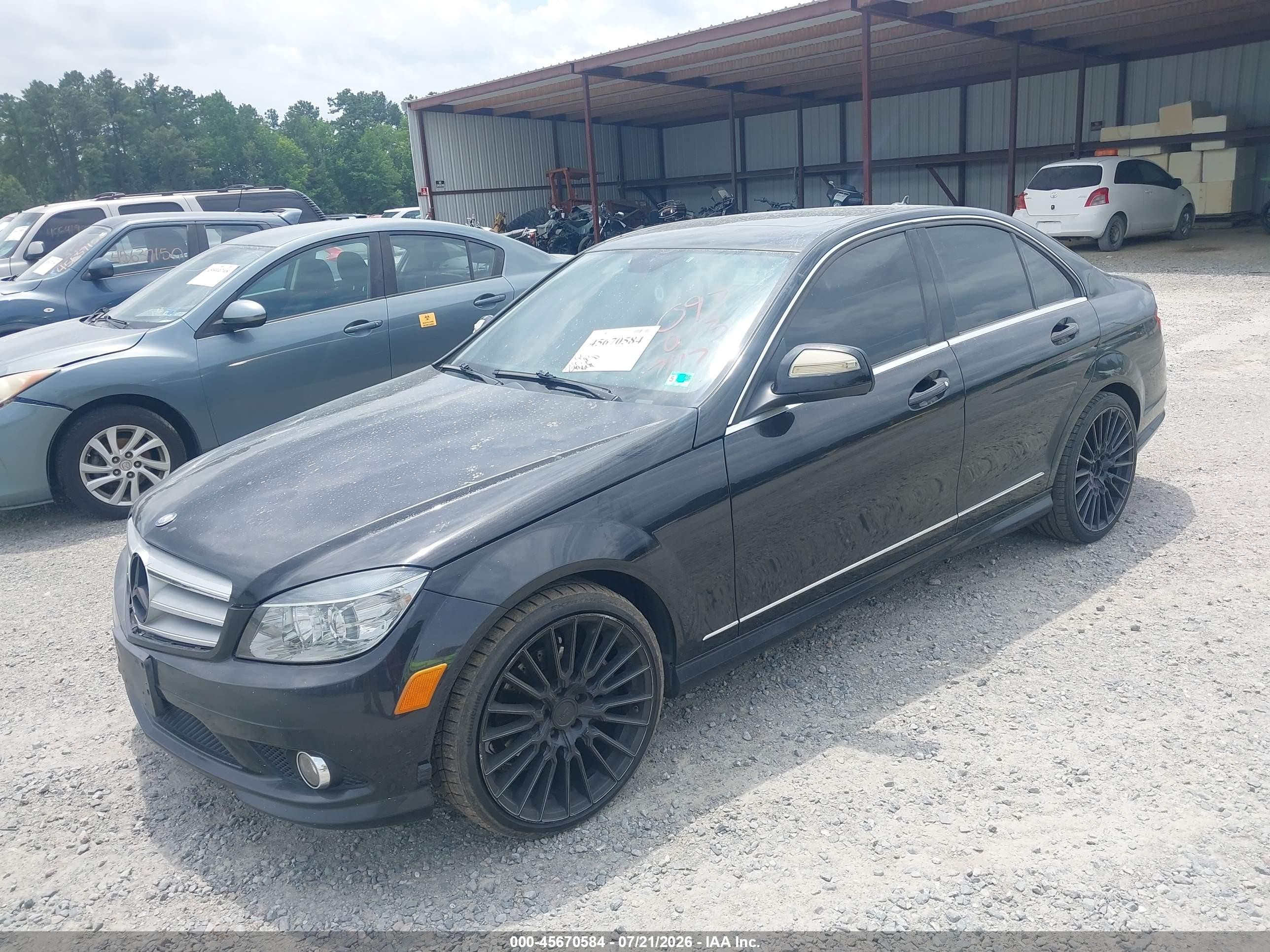 2008 Mercedes-benz C 300 Luxury/sport Black vin: WDDGF54X88F097013
