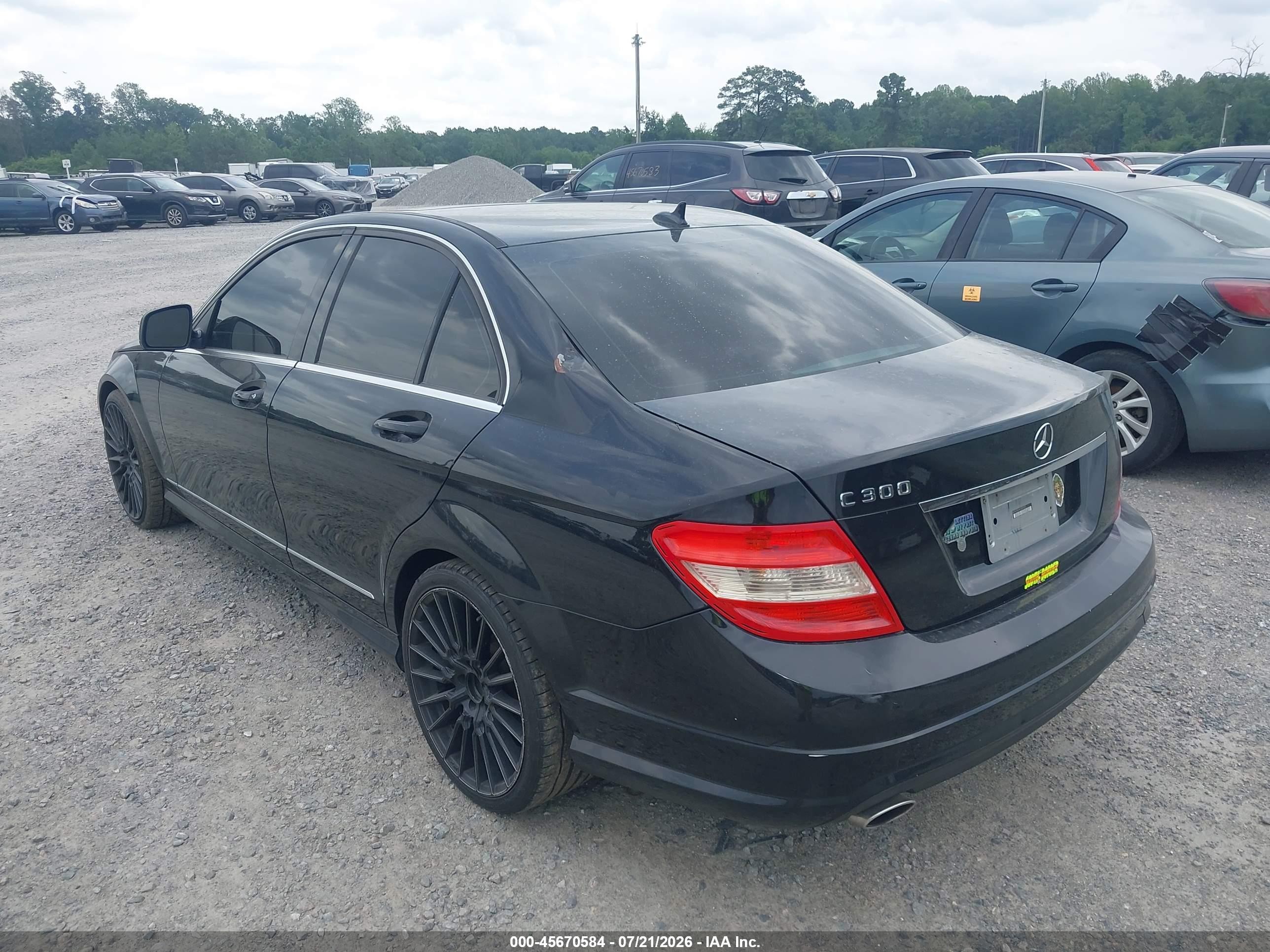 2008 Mercedes-benz C 300 Luxury/sport Black vin: WDDGF54X88F097013