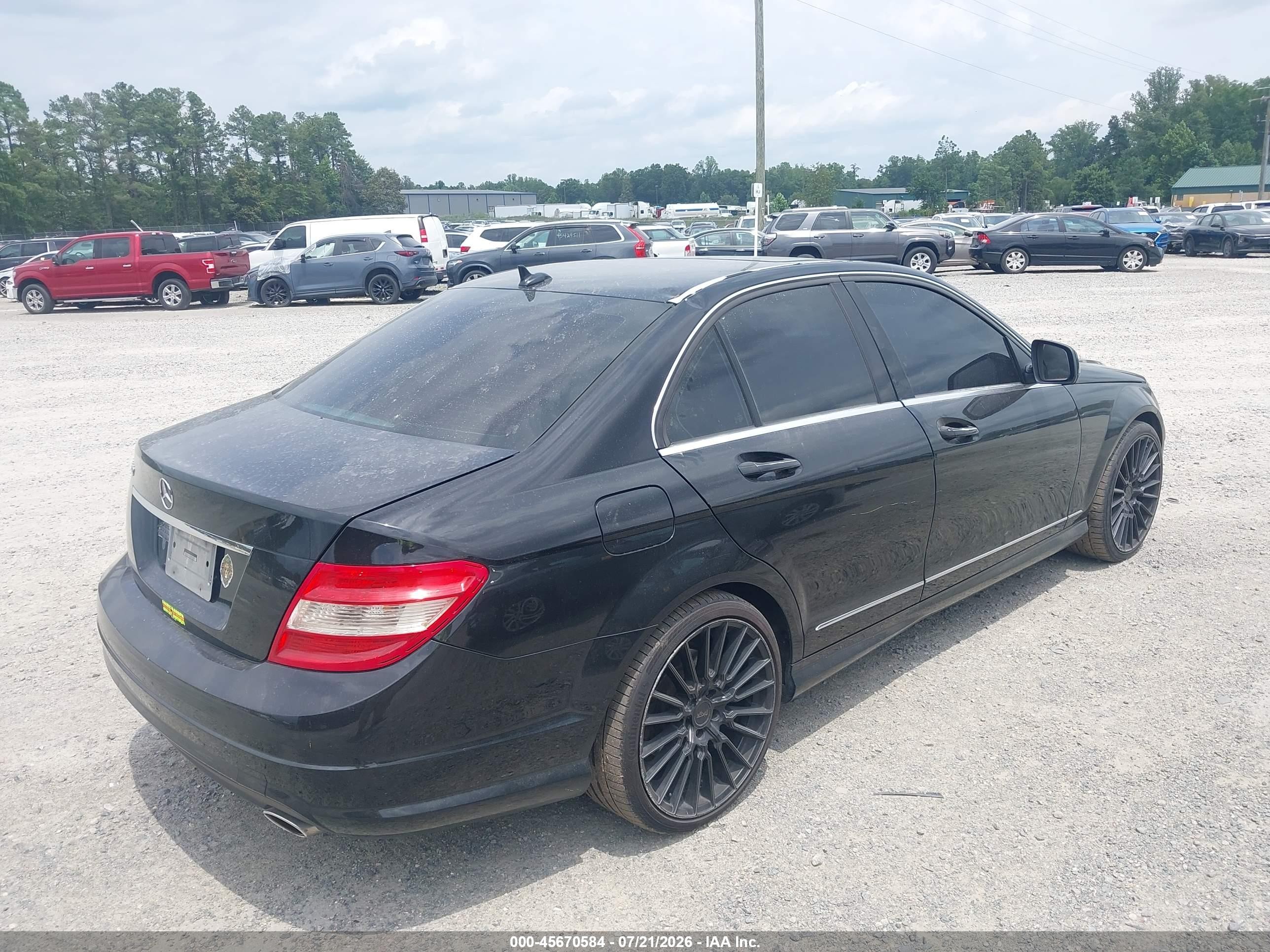 2008 Mercedes-benz C 300 Luxury/sport Black vin: WDDGF54X88F097013