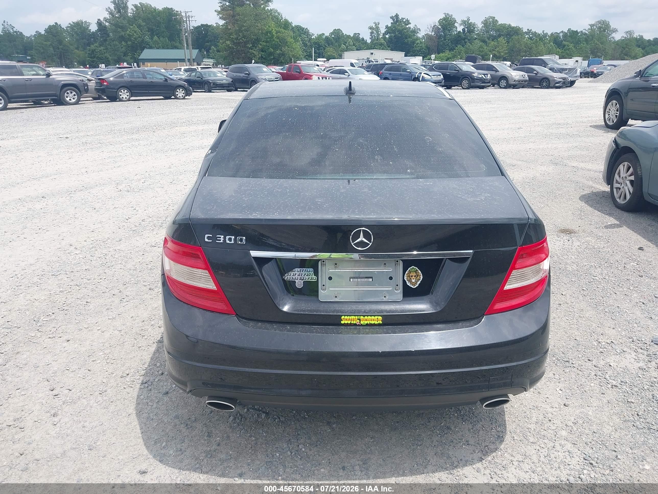 2008 Mercedes-benz C 300 Luxury/sport Black vin: WDDGF54X88F097013