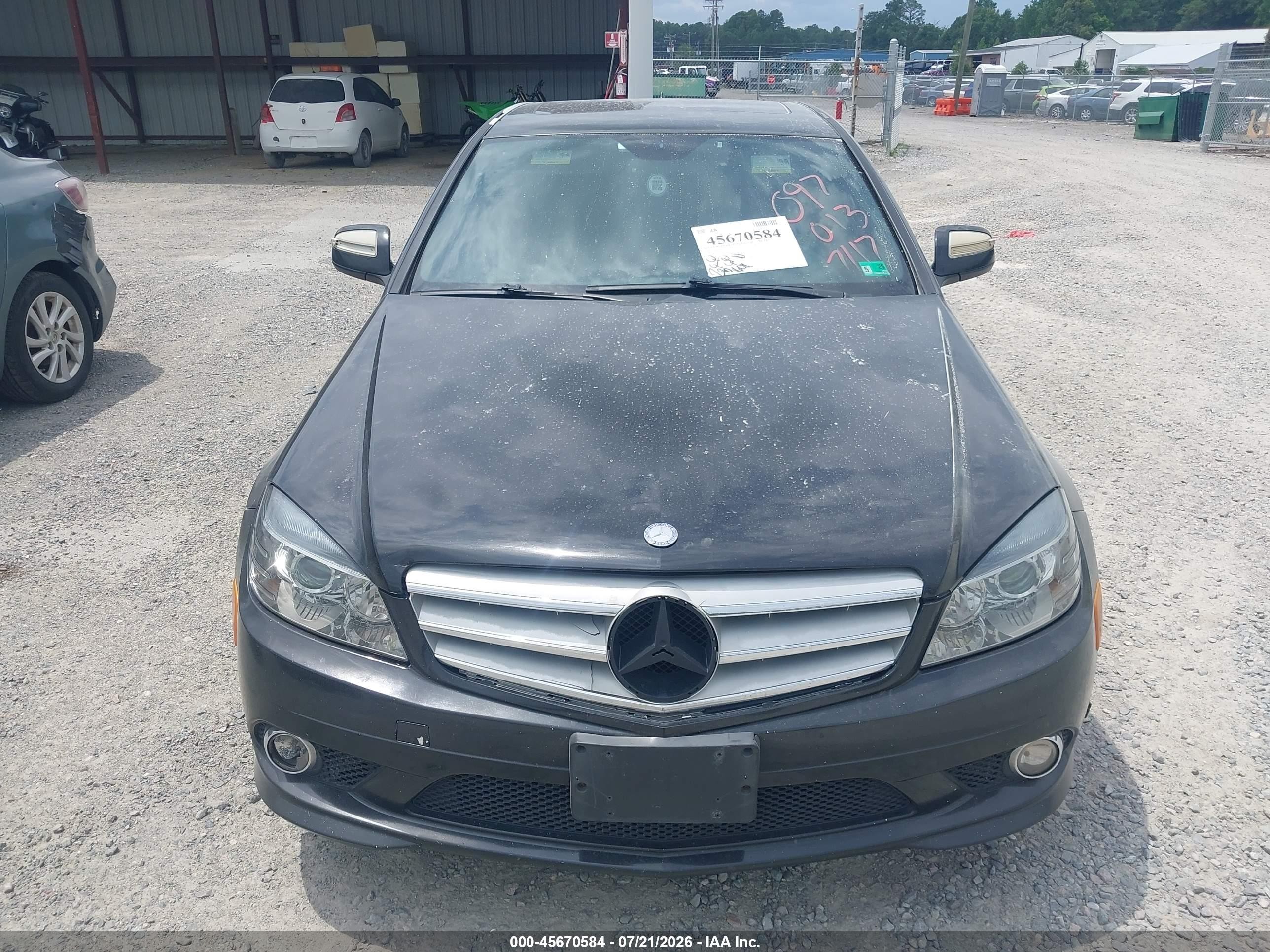 2008 Mercedes-benz C 300 Luxury/sport Black vin: WDDGF54X88F097013