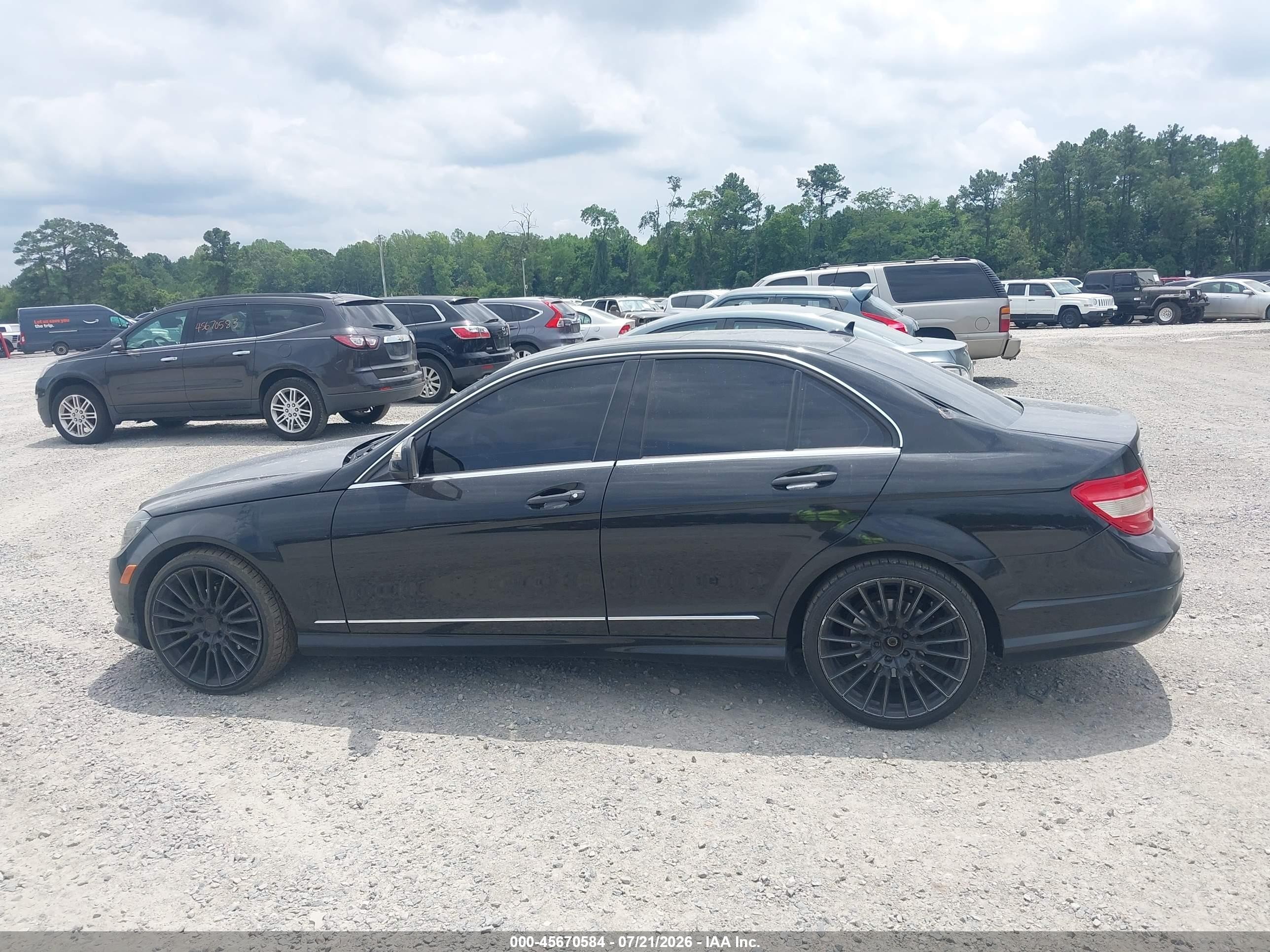 2008 Mercedes-benz C 300 Luxury/sport Black vin: WDDGF54X88F097013