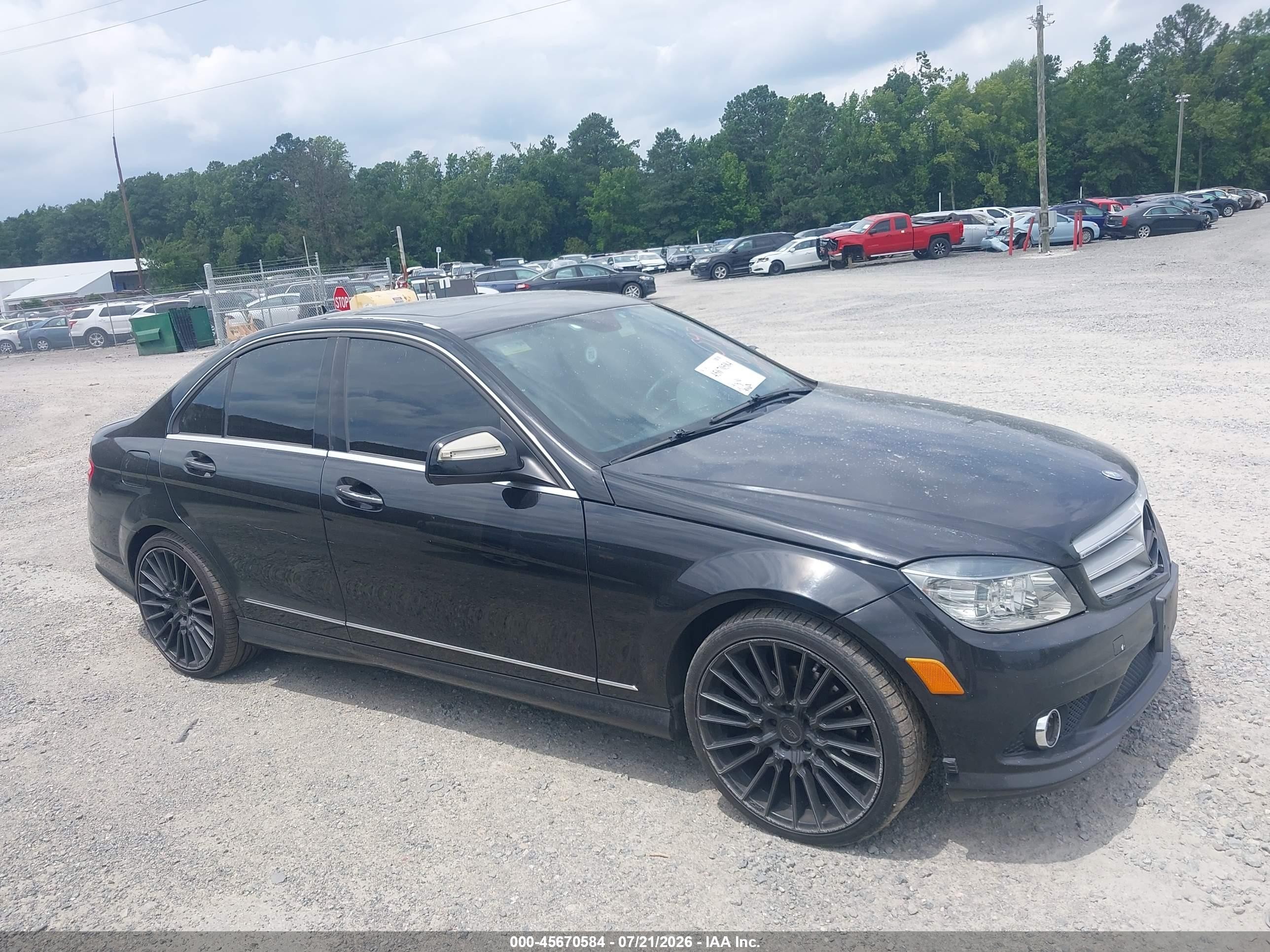 2008 Mercedes-benz C 300 Luxury/sport Black vin: WDDGF54X88F097013