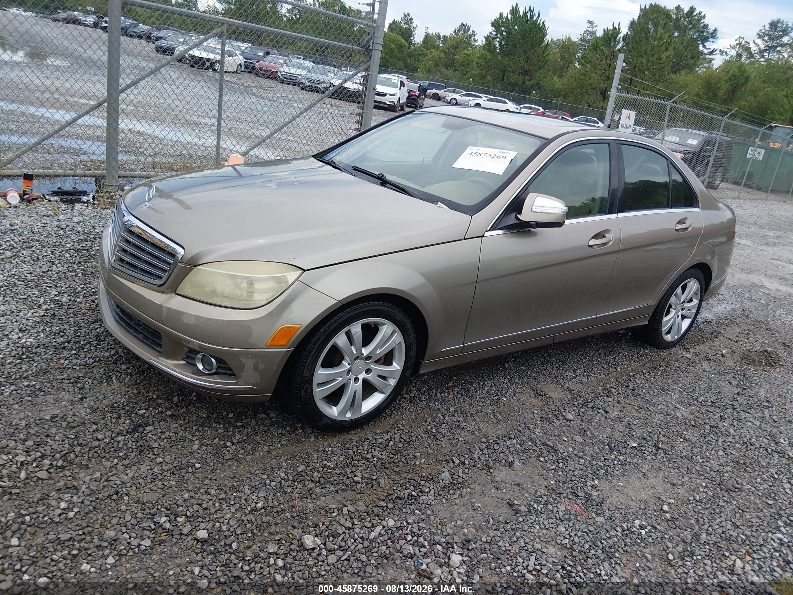 2008 Mercedes-benz C 300 Luxury Бежевый vin: WDDGF54X88F126137