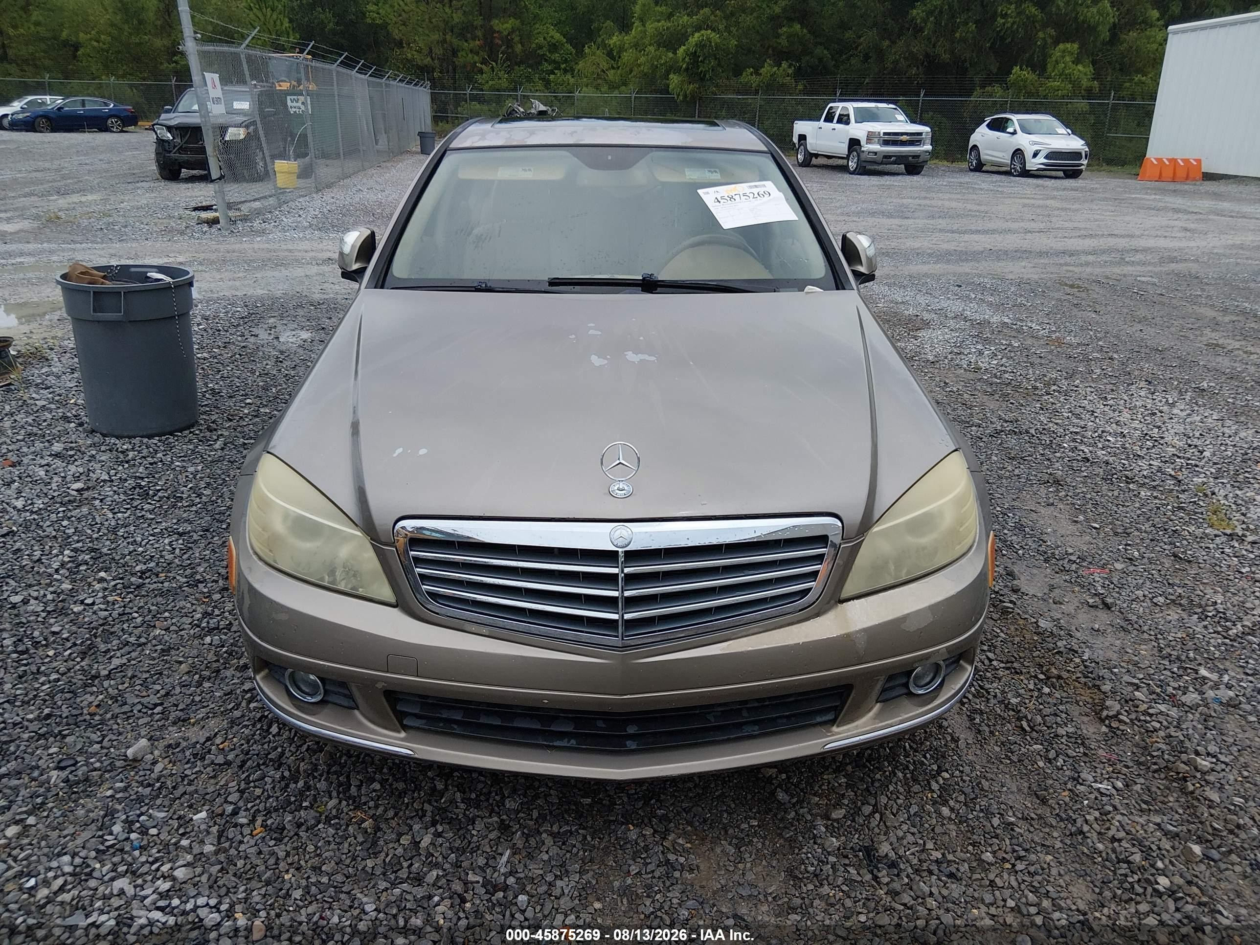 2008 Mercedes-benz C 300 Luxury Бежевый vin: WDDGF54X88F126137