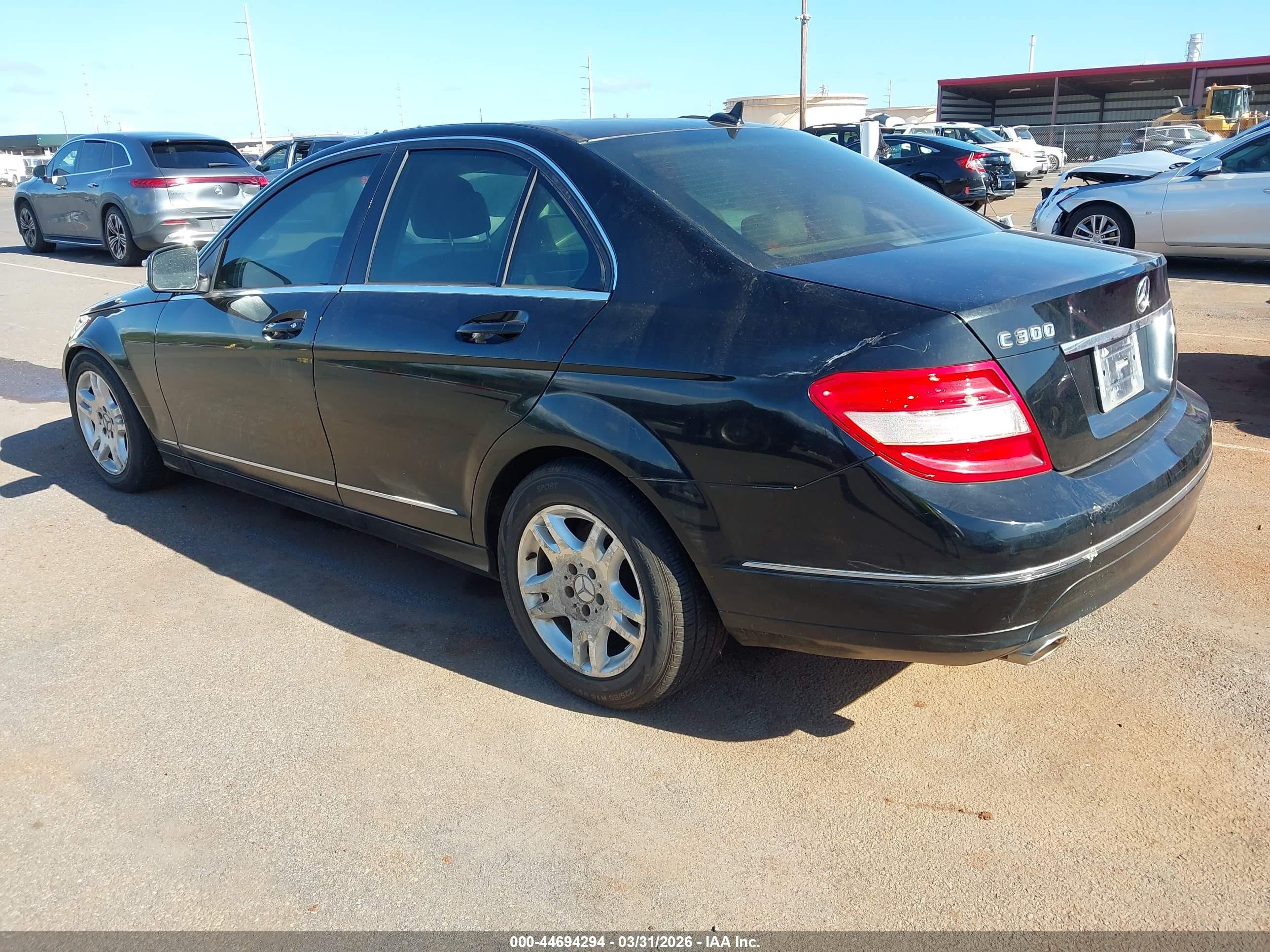 2008 Mercedes-benz C 300 Luxury/sport Black vin: WDDGF54X88R030569