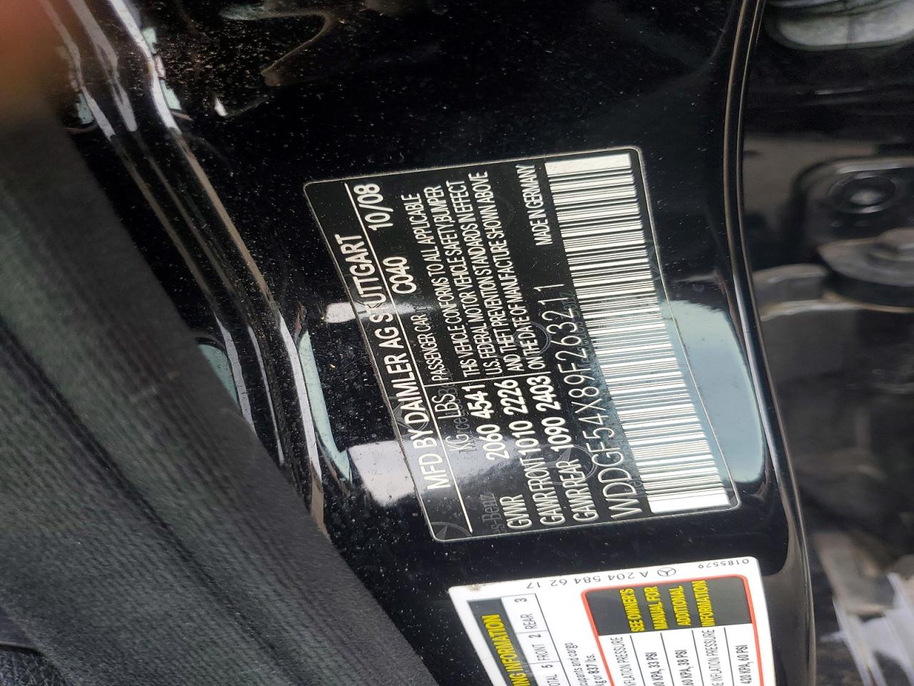 2009 Mercedes-benz C 300 Black vin: WDDGF54X89F263211