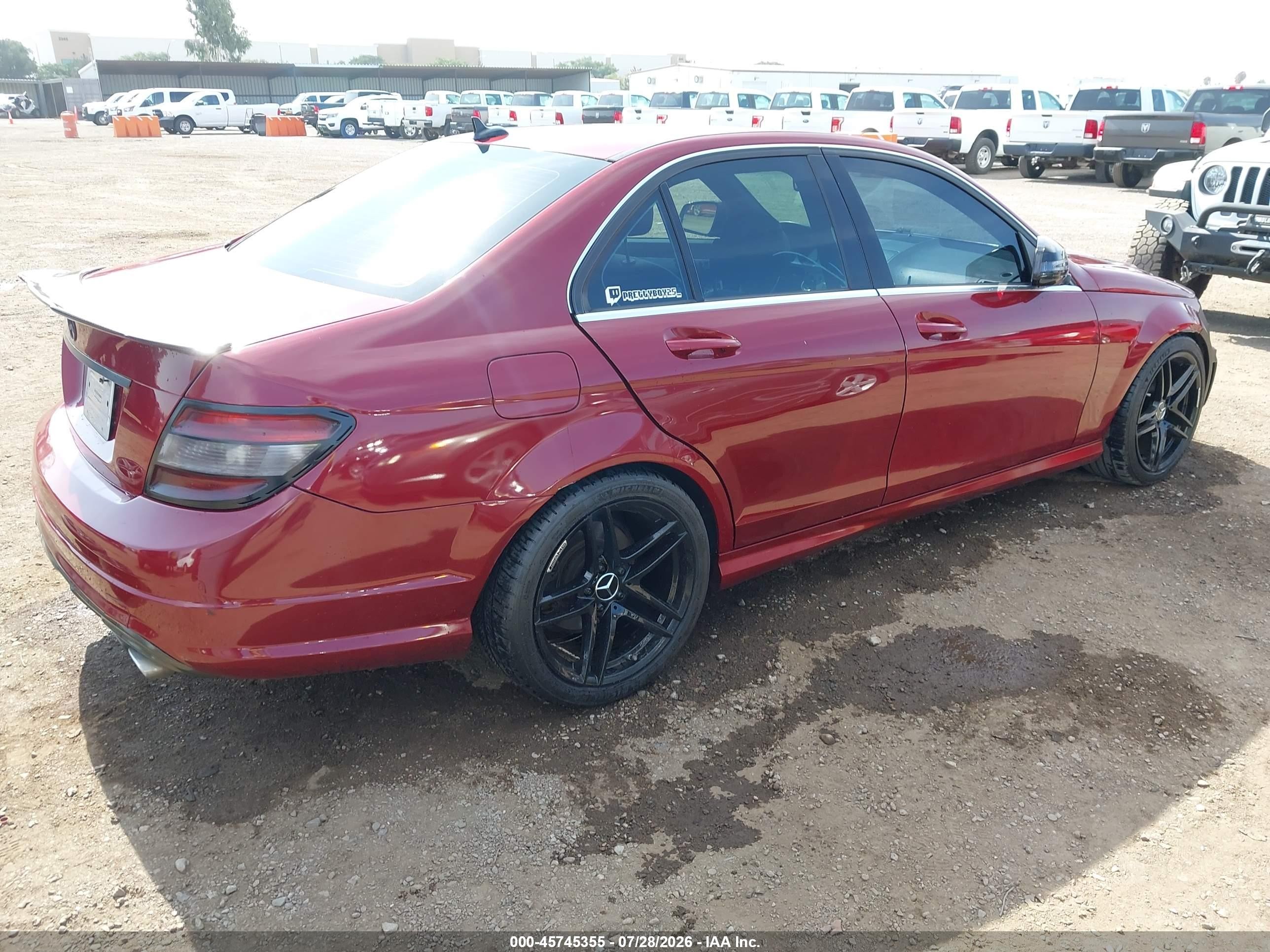 2009 Mercedes-benz C 300 Luxury/sport Red vin: WDDGF54X89R049155