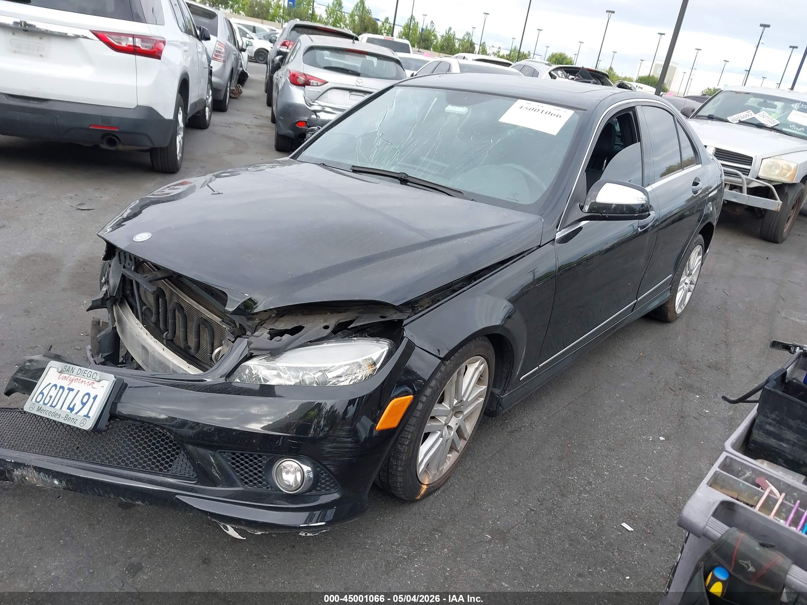2009 Mercedes-benz C 300 Luxury/sport Black vin: WDDGF54X89R056963