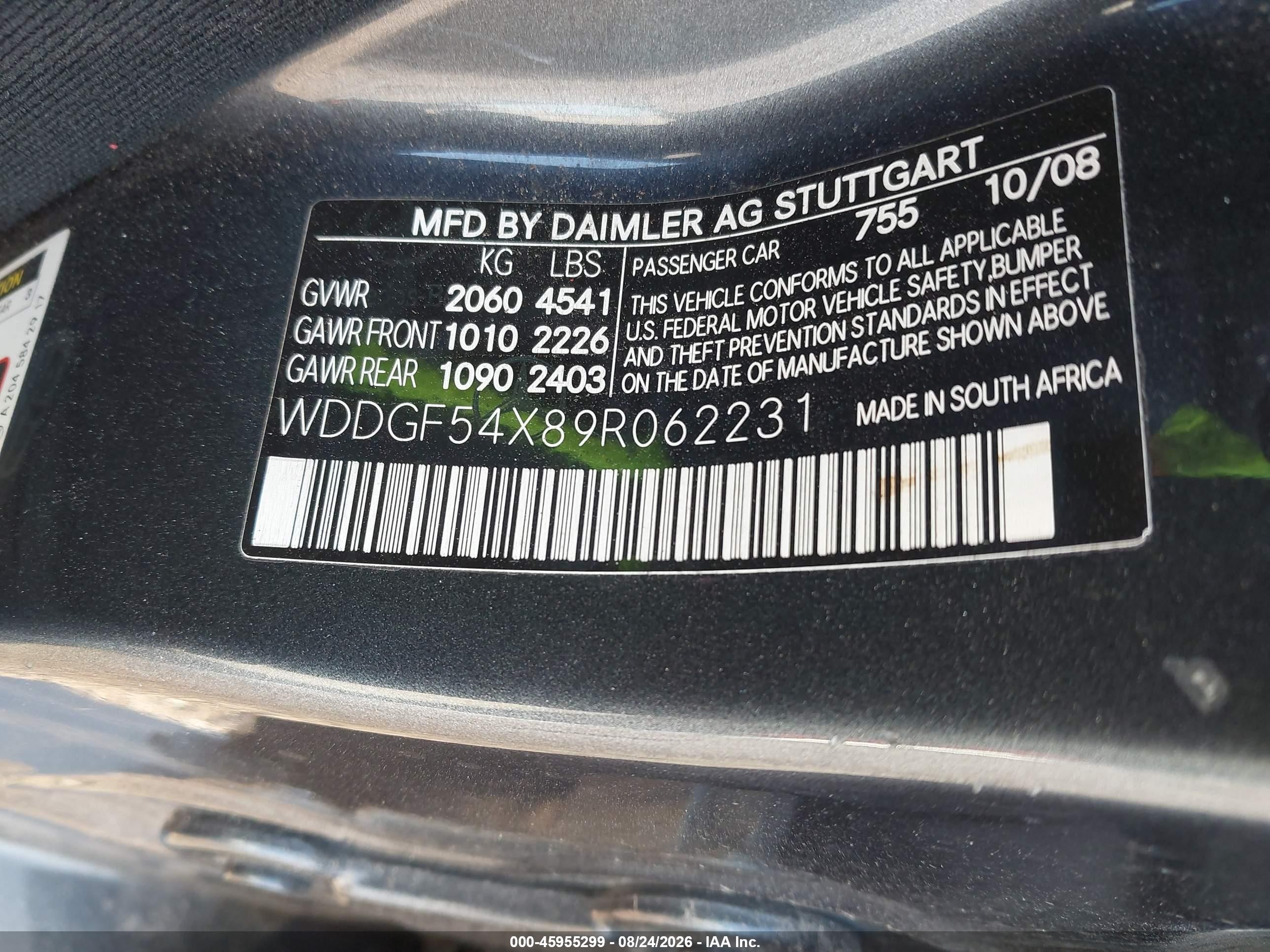 2009 Mercedes-benz C 300 Luxury/sport Gray vin: WDDGF54X89R062231