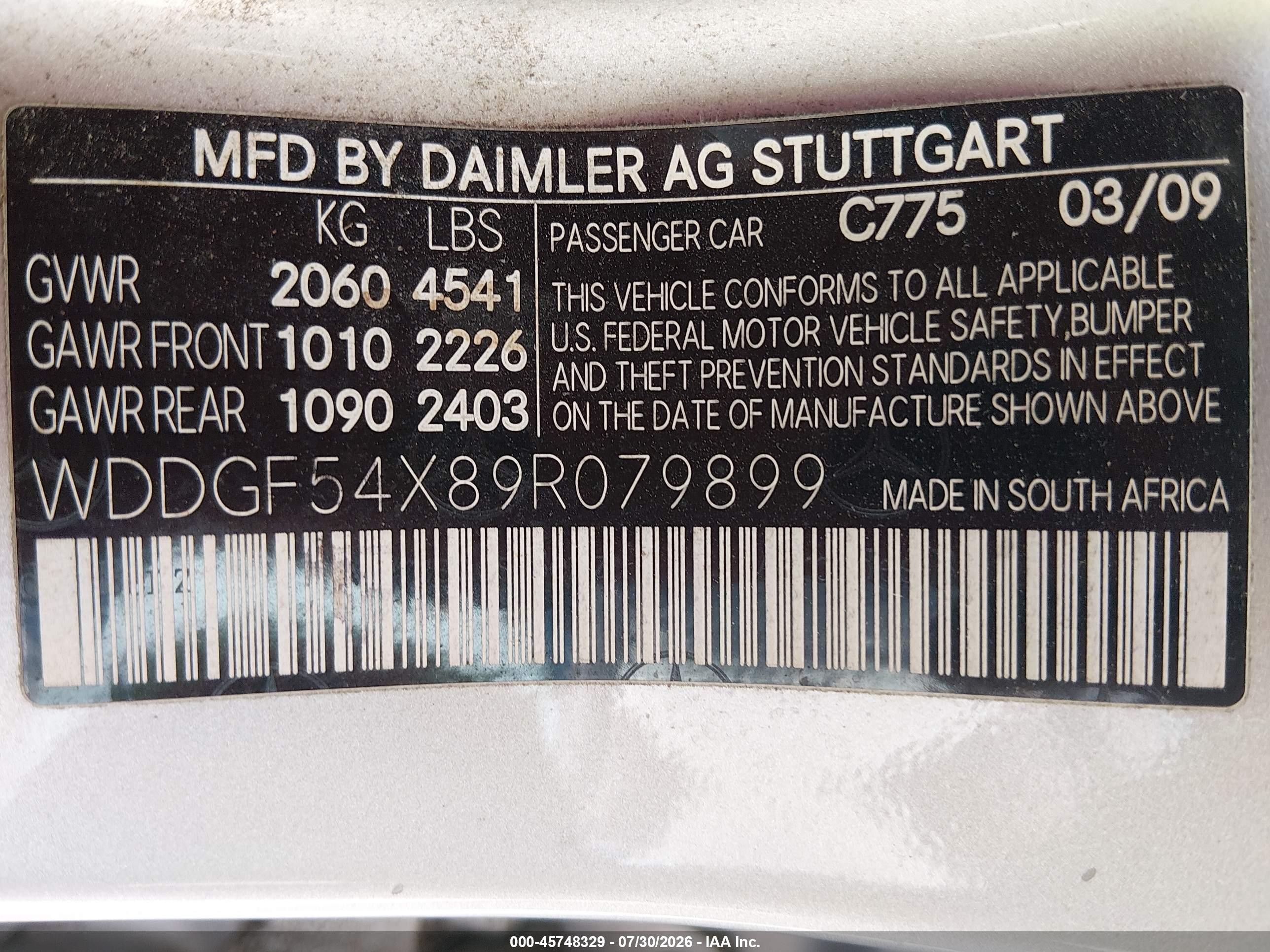 2009 Mercedes-benz C 300 Luxury/sport Silver vin: WDDGF54X89R079899
