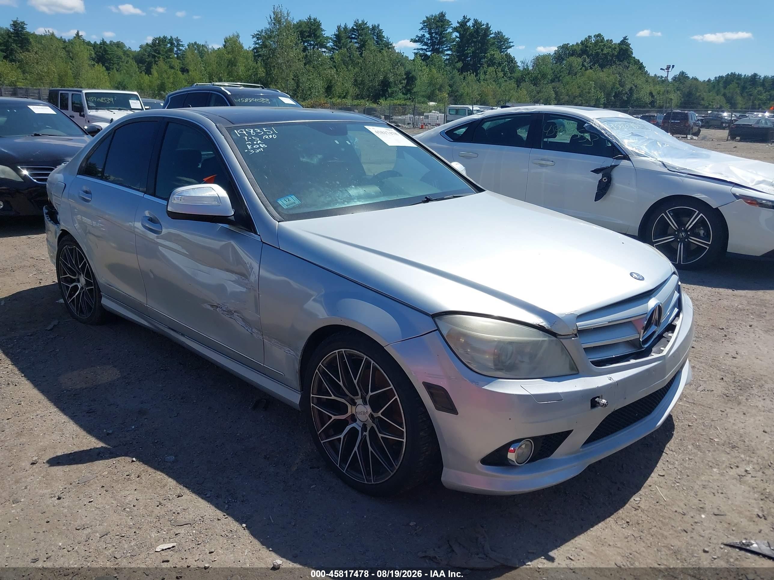 2008 Mercedes-benz C 300 Luxury/sport Silver vin: WDDGF54X98F041128