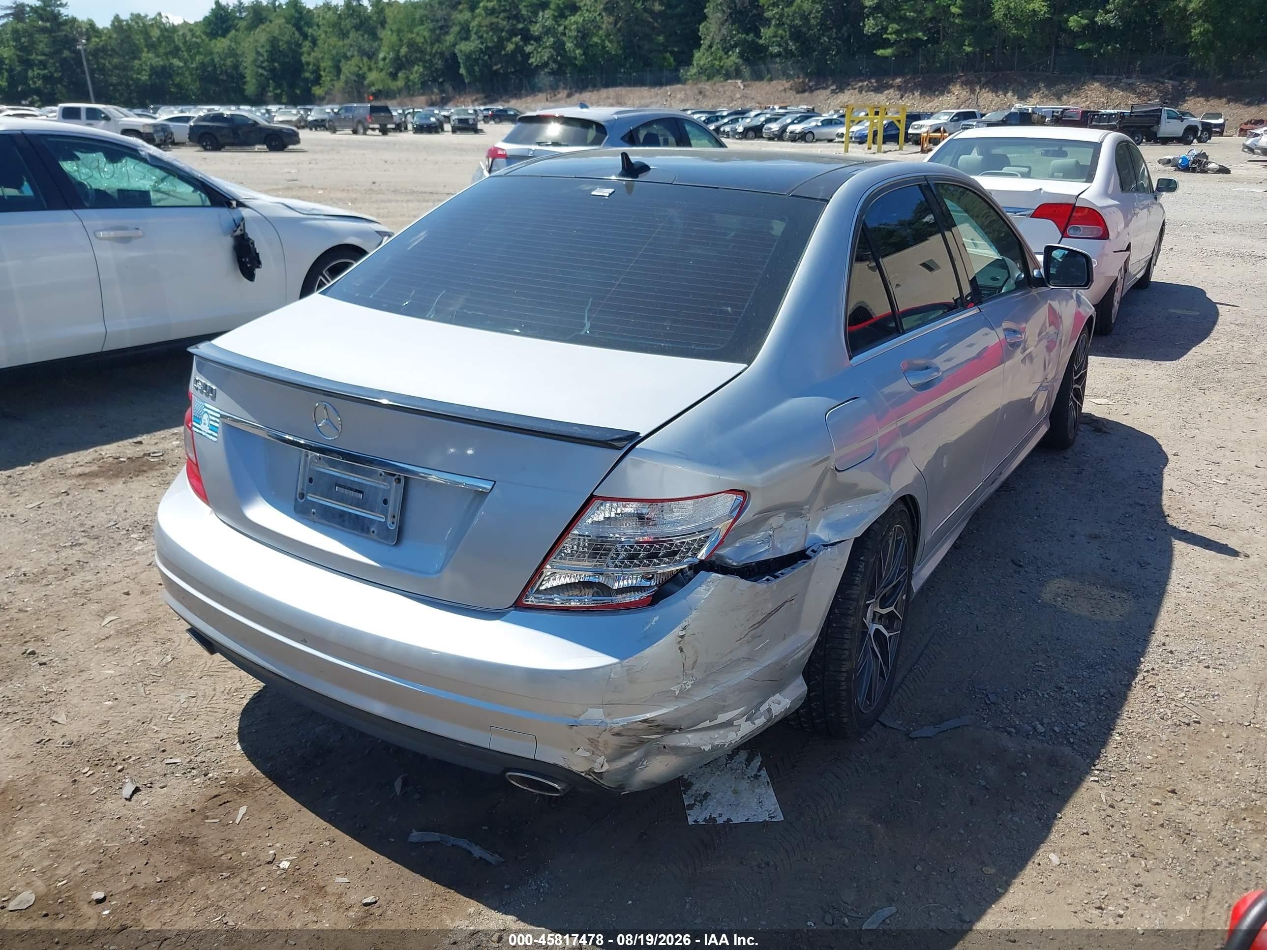 2008 Mercedes-benz C 300 Luxury/sport Silver vin: WDDGF54X98F041128