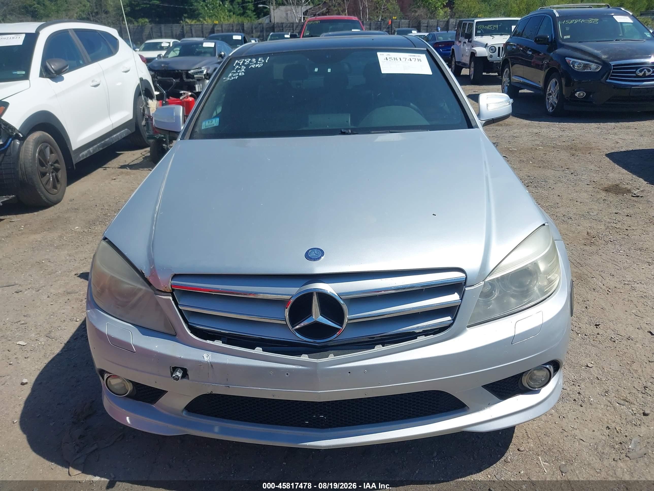 2008 Mercedes-benz C 300 Luxury/sport Silver vin: WDDGF54X98F041128