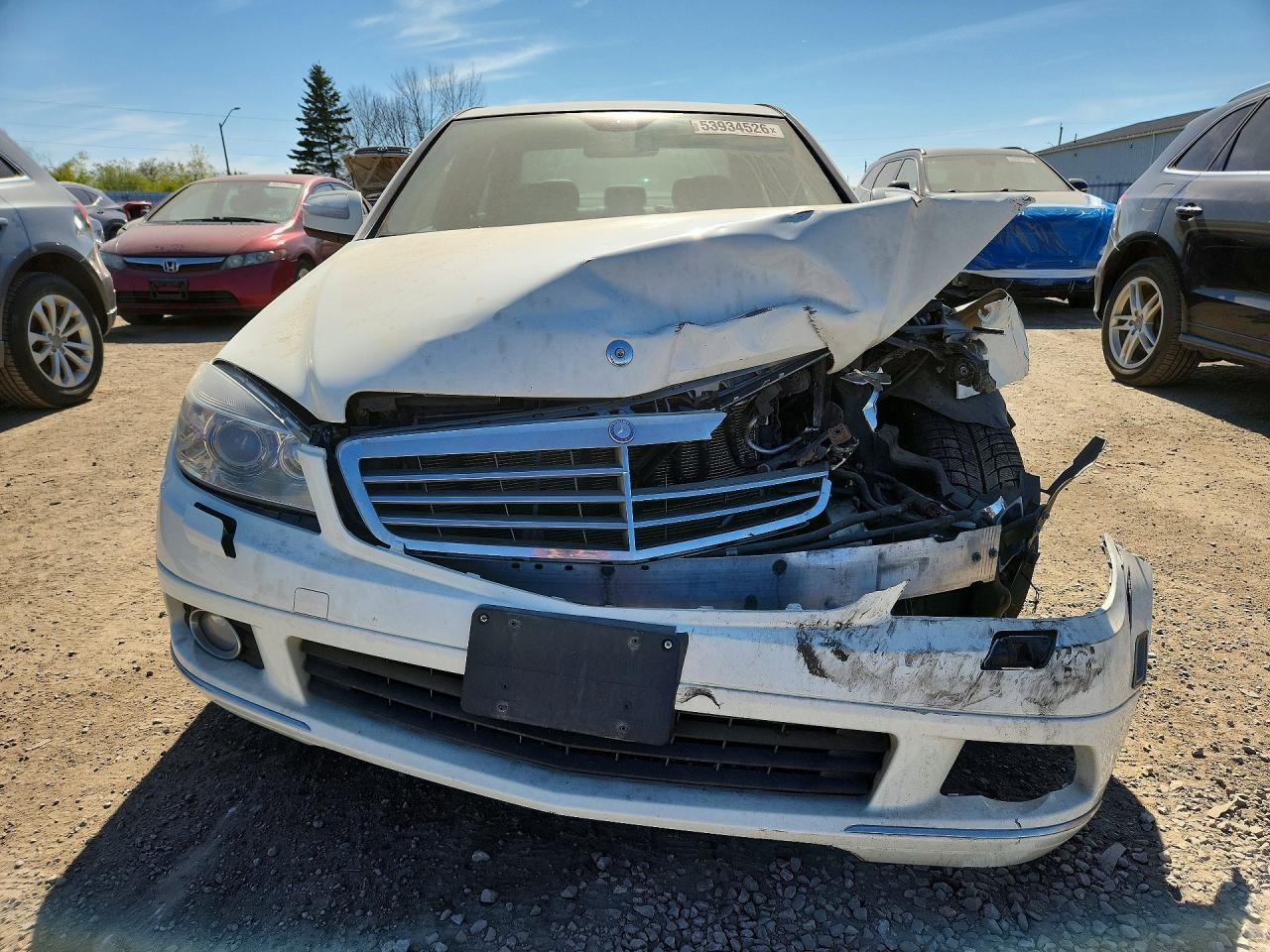 2008 Mercedes-benz C 300 Белый vin: WDDGF54X98F114238