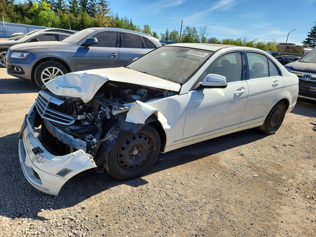 2008 Mercedes-benz C 300 Белый vin: WDDGF54X98F114238