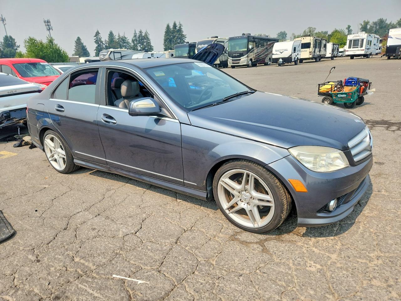 2008 Mercedes-benz C 300 Gray vin: WDDGF54X98F173967