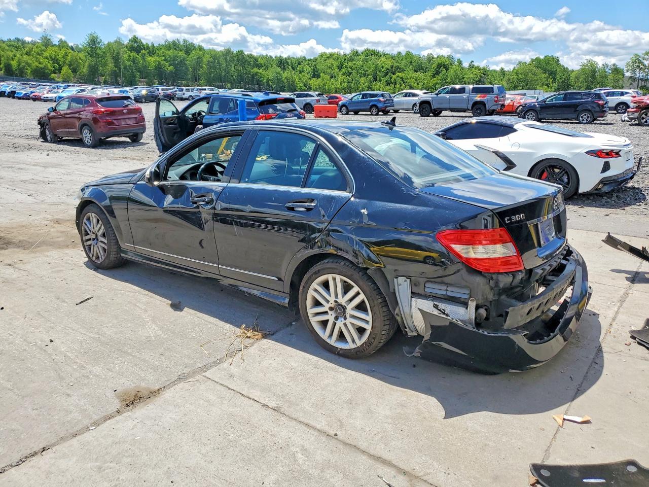 2008 Mercedes-benz C 300 Black vin: WDDGF54X98R013313