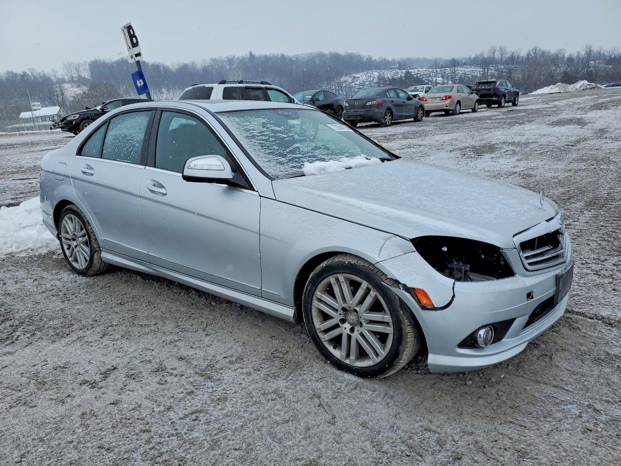2008 Mercedes-benz C 300 Silver vin: WDDGF54X98R014705