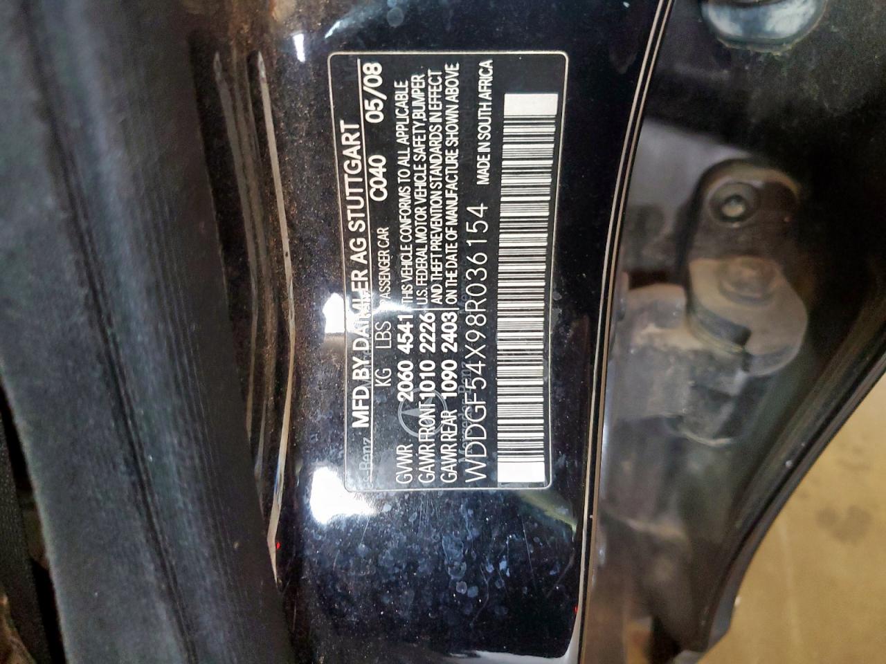 2008 Mercedes-benz C 300 Black vin: WDDGF54X98R036154