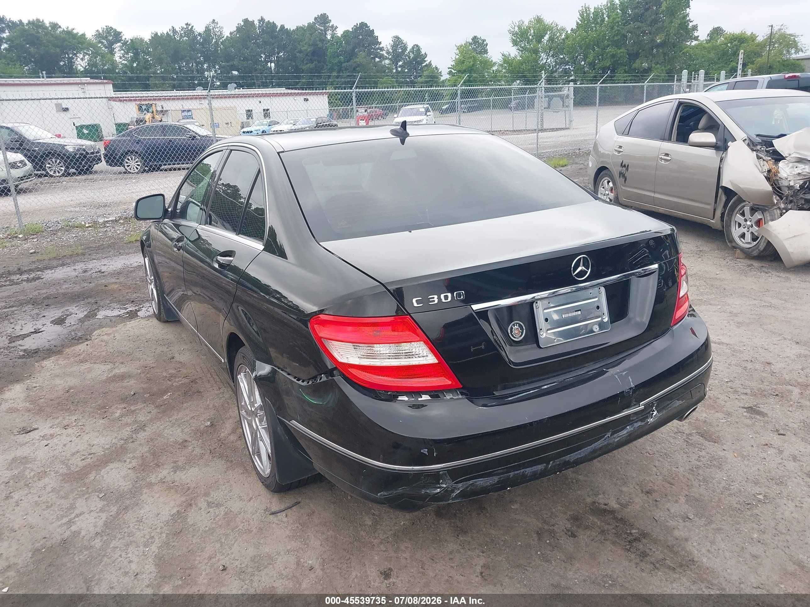 2009 Mercedes-benz C 300 Luxury Black vin: WDDGF54X99R045776