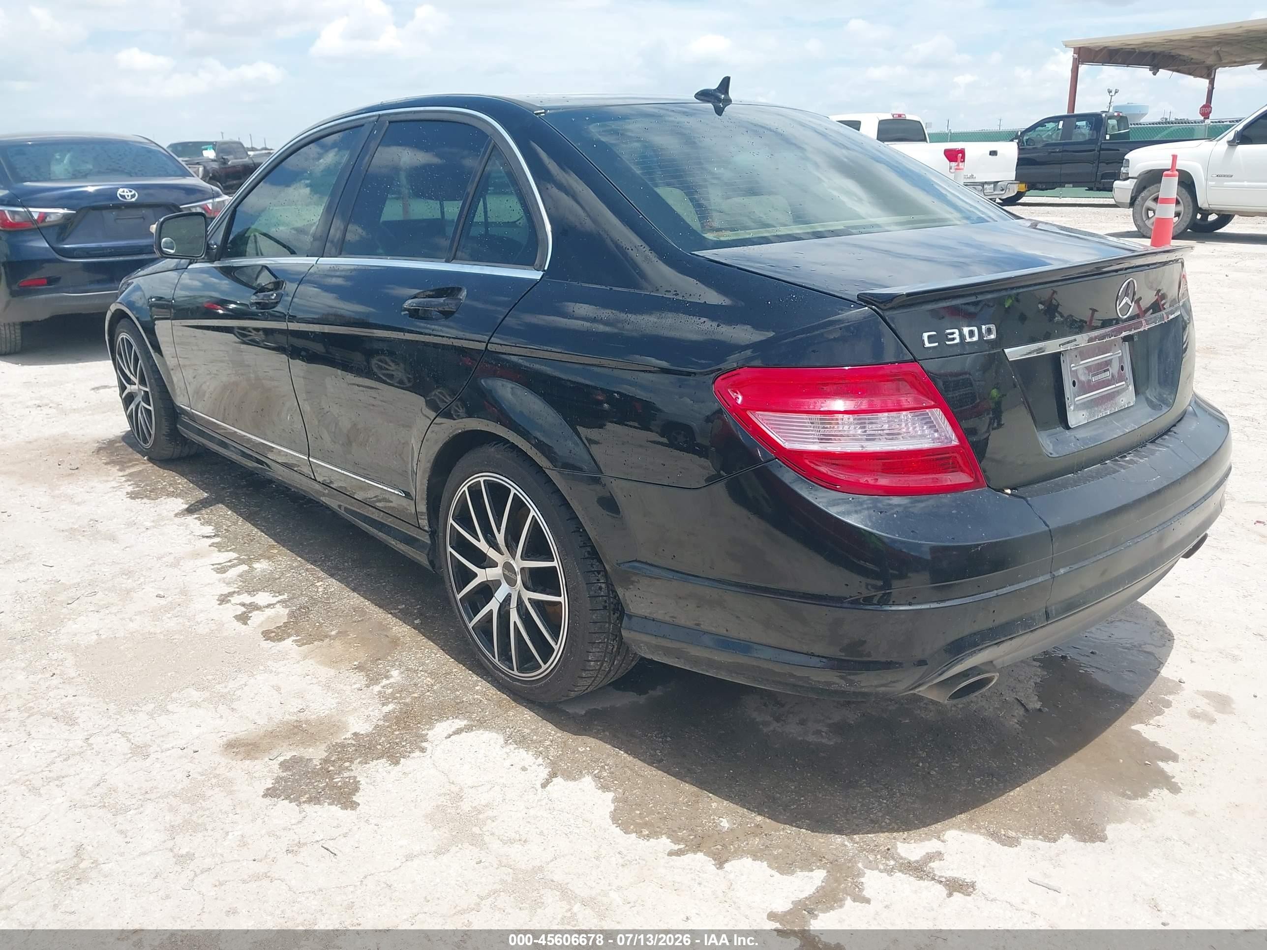 2009 Mercedes-benz C 300 Sport Black vin: WDDGF54X99R078535
