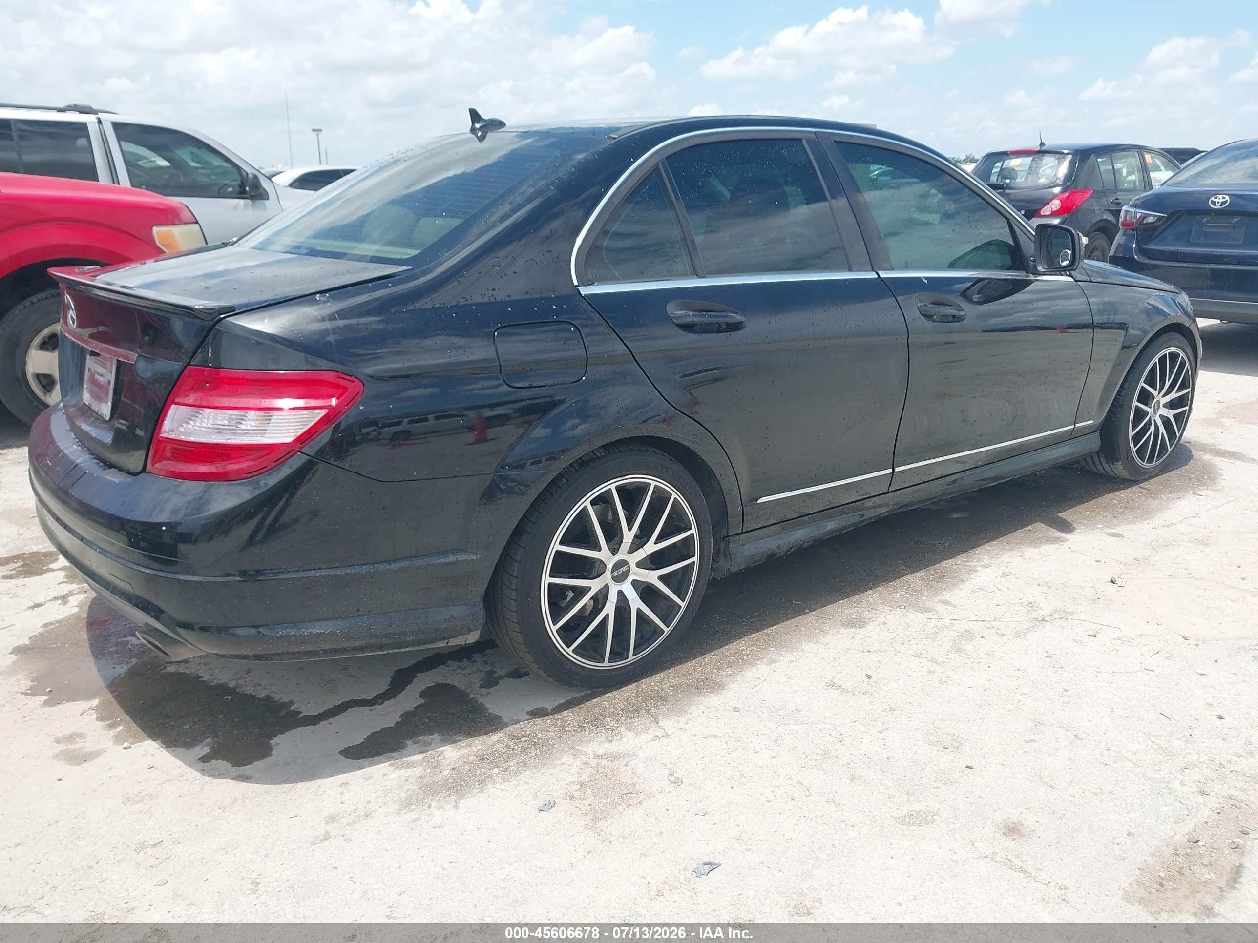 2009 Mercedes-benz C 300 Sport Black vin: WDDGF54X99R078535