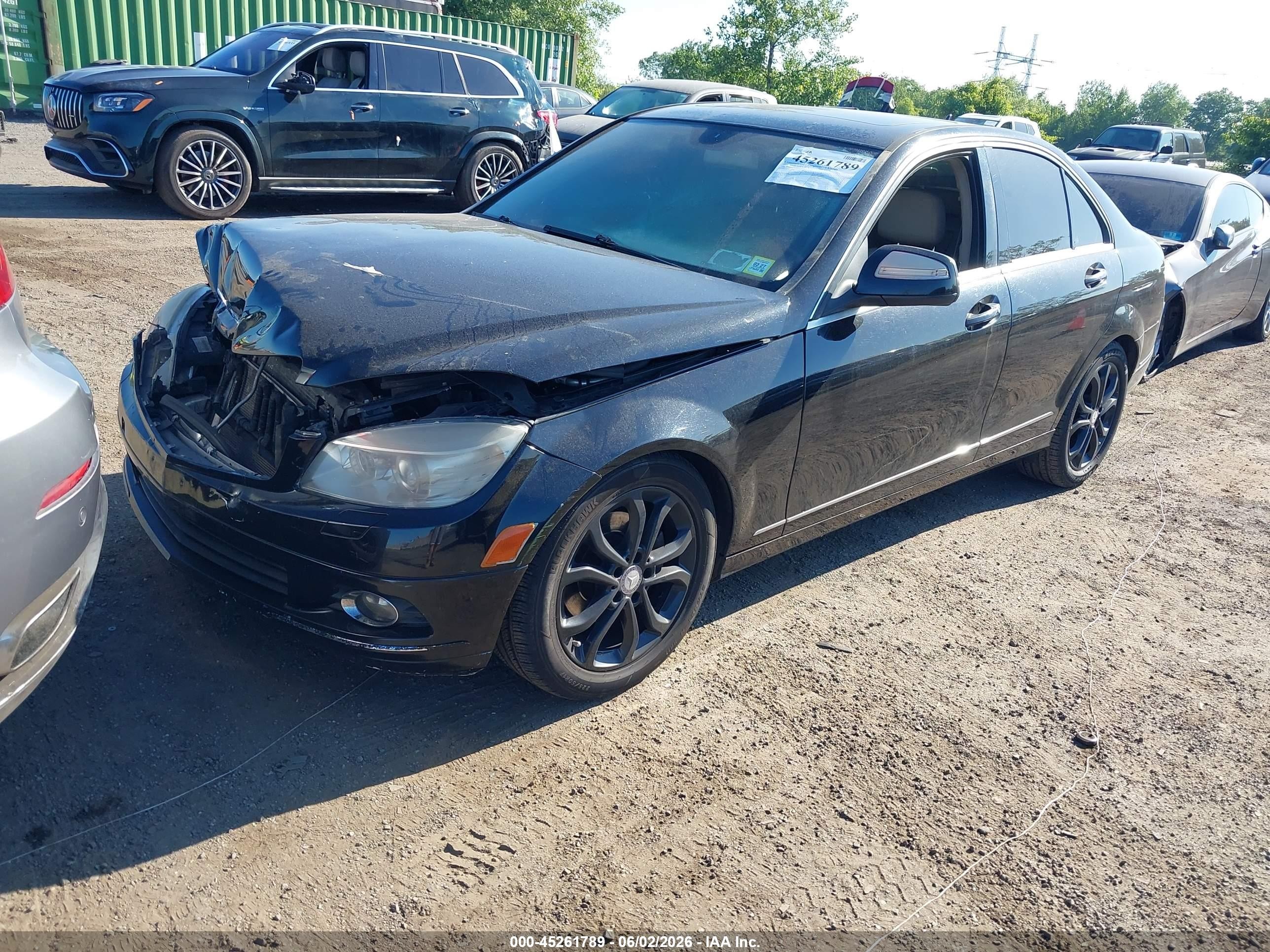 2008 Mercedes-benz C 300 Luxury/sport Черный vin: WDDGF54XX8F123725