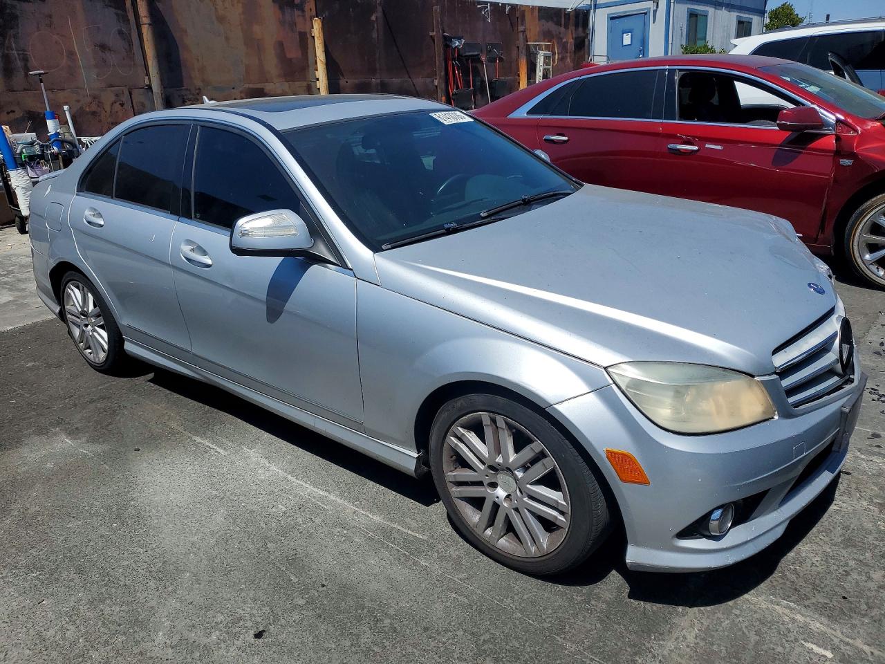 2009 Mercedes-benz C 300 Silver vin: WDDGF54XX9F216391