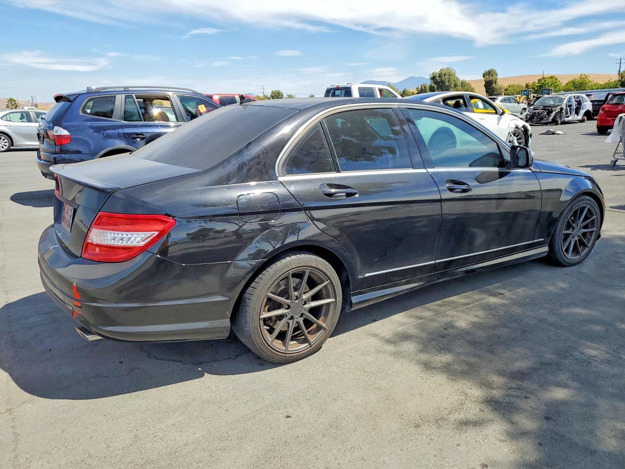2008 Mercedes-benz C 350 Black vin: WDDGF56X08R036332