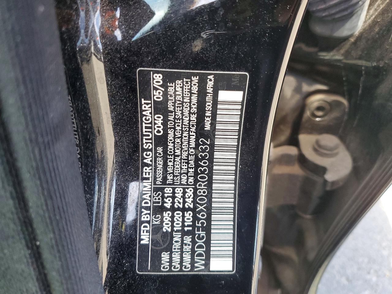 2008 Mercedes-benz C 350 Black vin: WDDGF56X08R036332