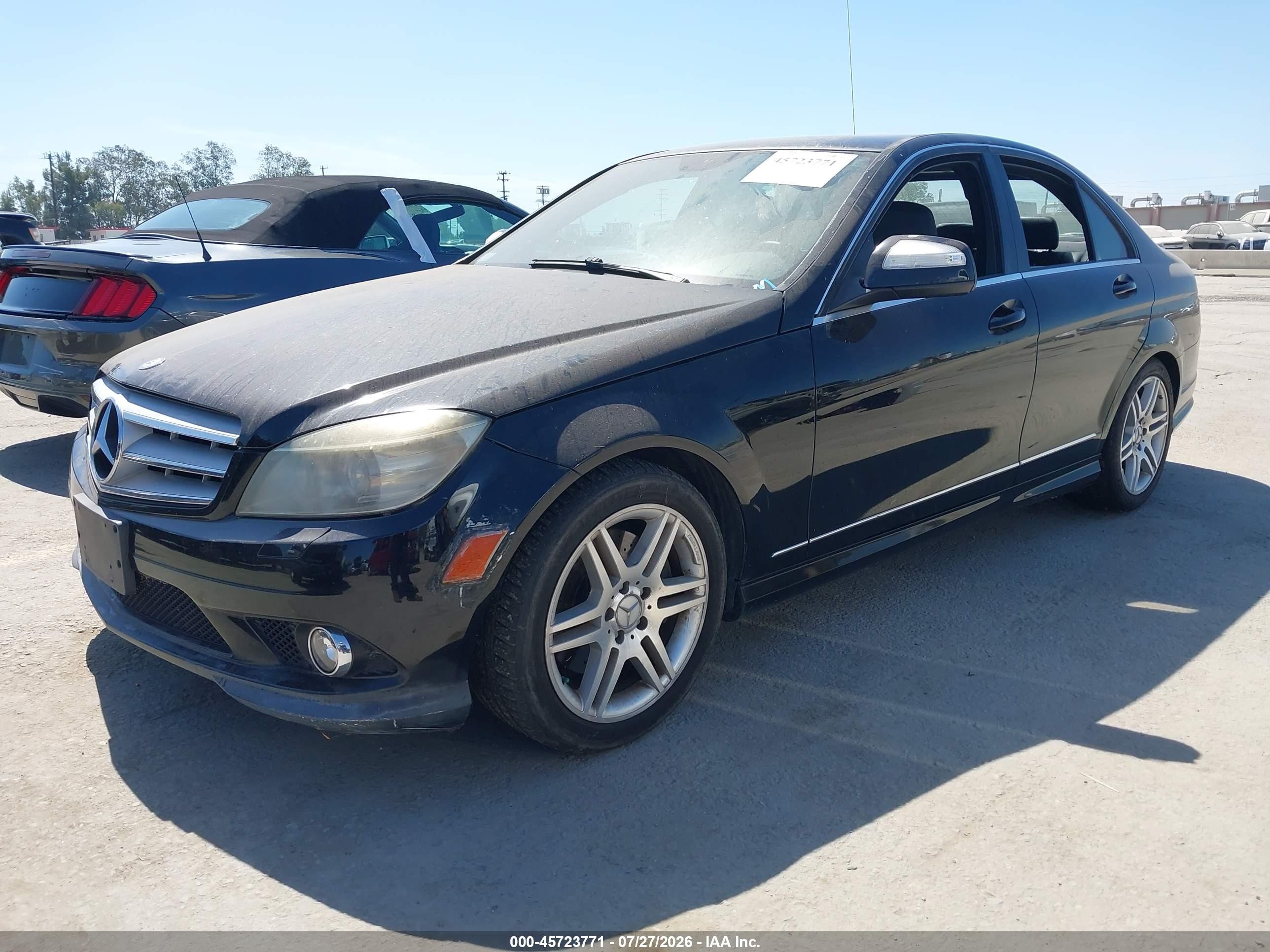 2008 Mercedes-benz C 350 Sport Black vin: WDDGF56X18F067249