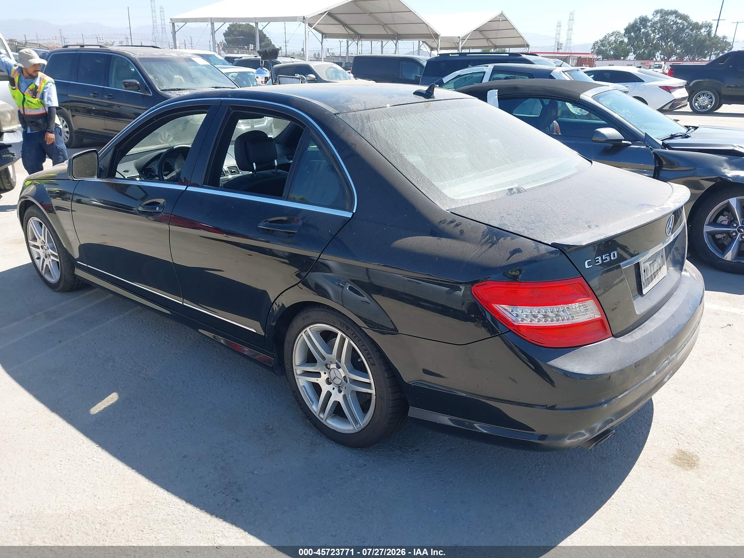 2008 Mercedes-benz C 350 Sport Black vin: WDDGF56X18F067249