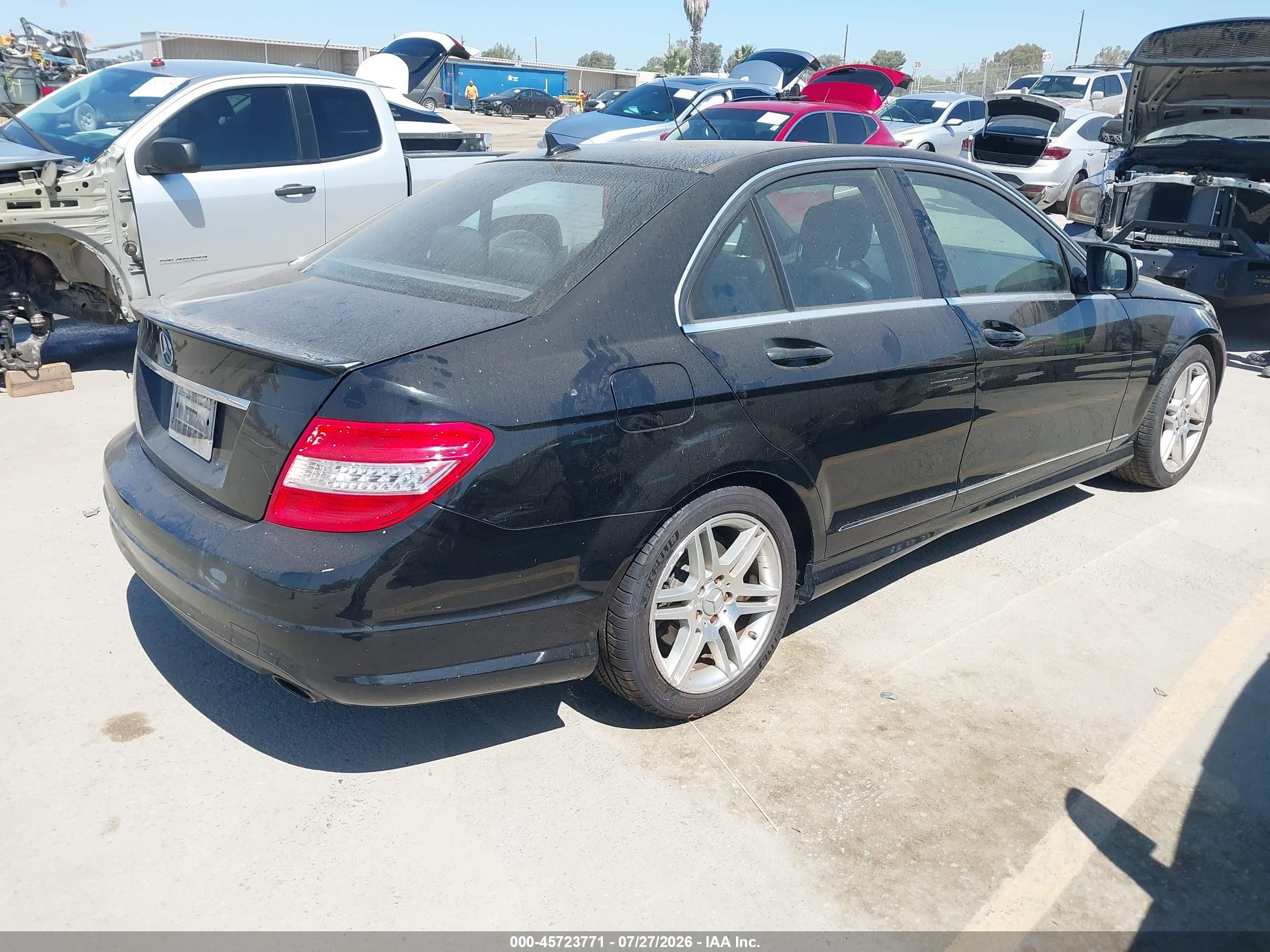 2008 Mercedes-benz C 350 Sport Black vin: WDDGF56X18F067249