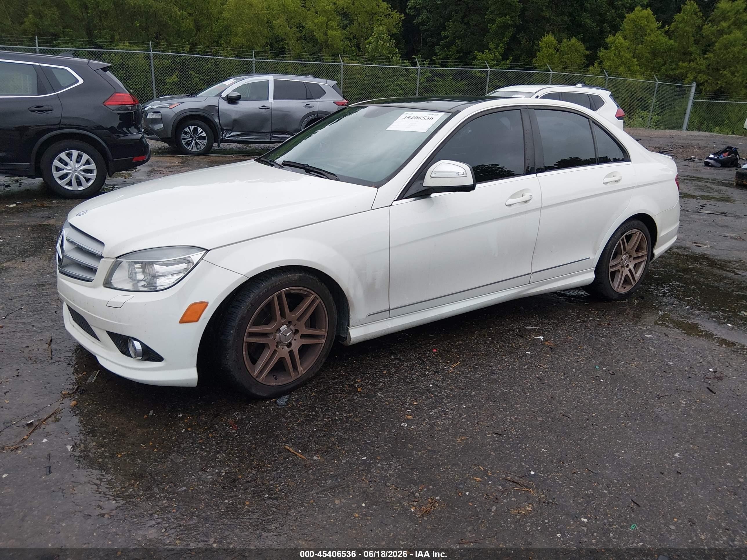2008 Mercedes-benz C 350 Sport White vin: WDDGF56X18R026537